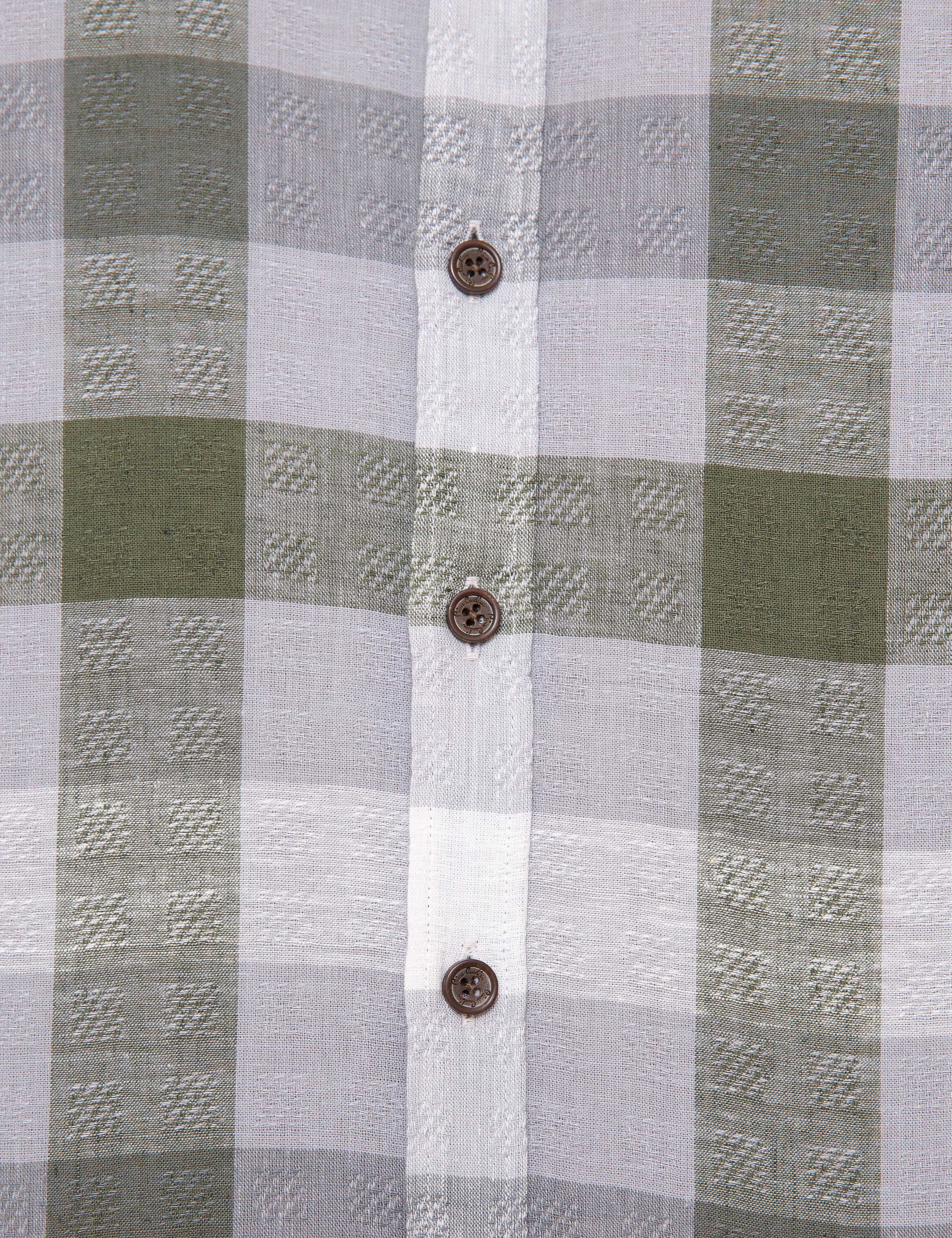 Gri Slim Fit Keten Karışımlı Gömlek