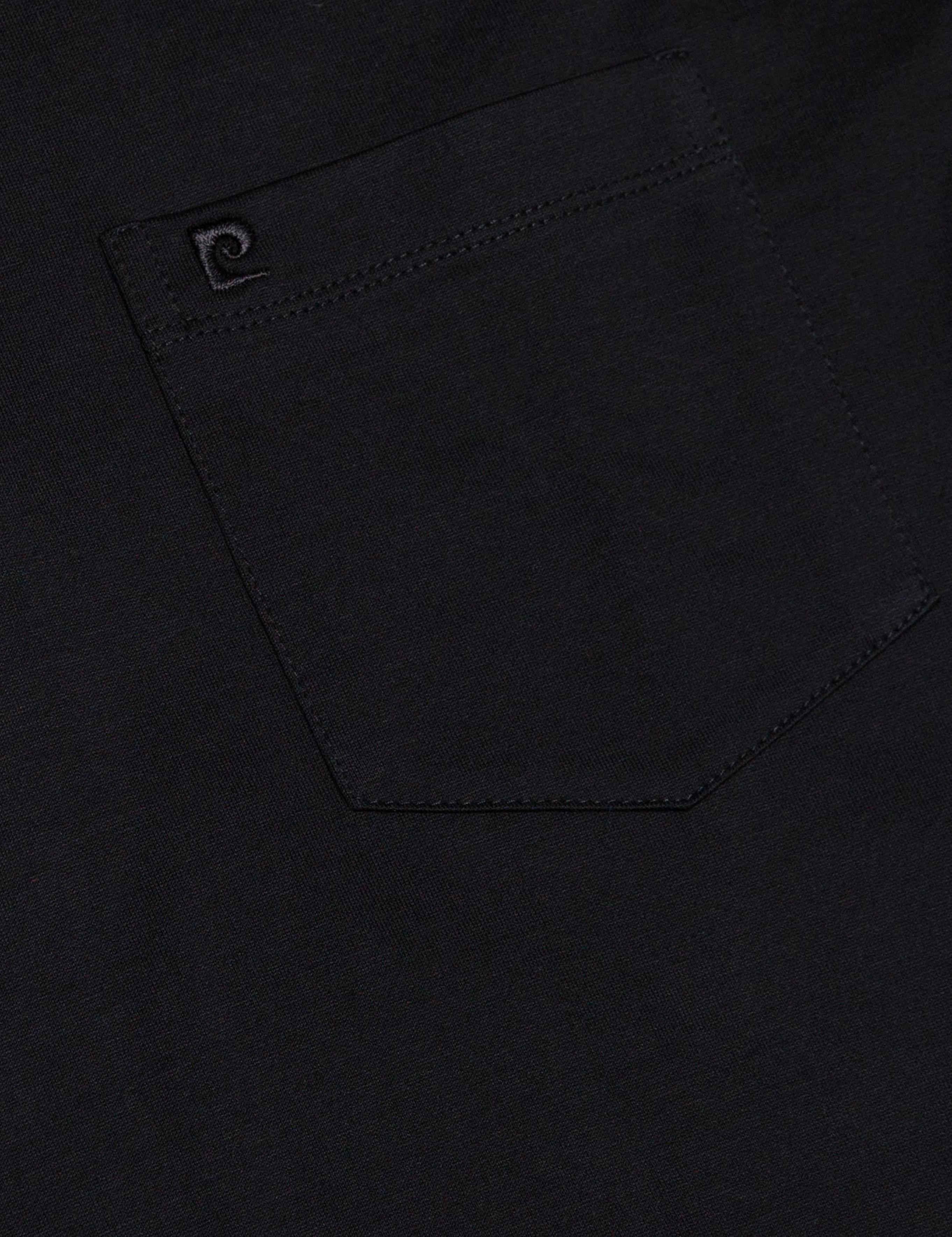 Siyah Regular Fit Polo Yaka Basic T-Shirt