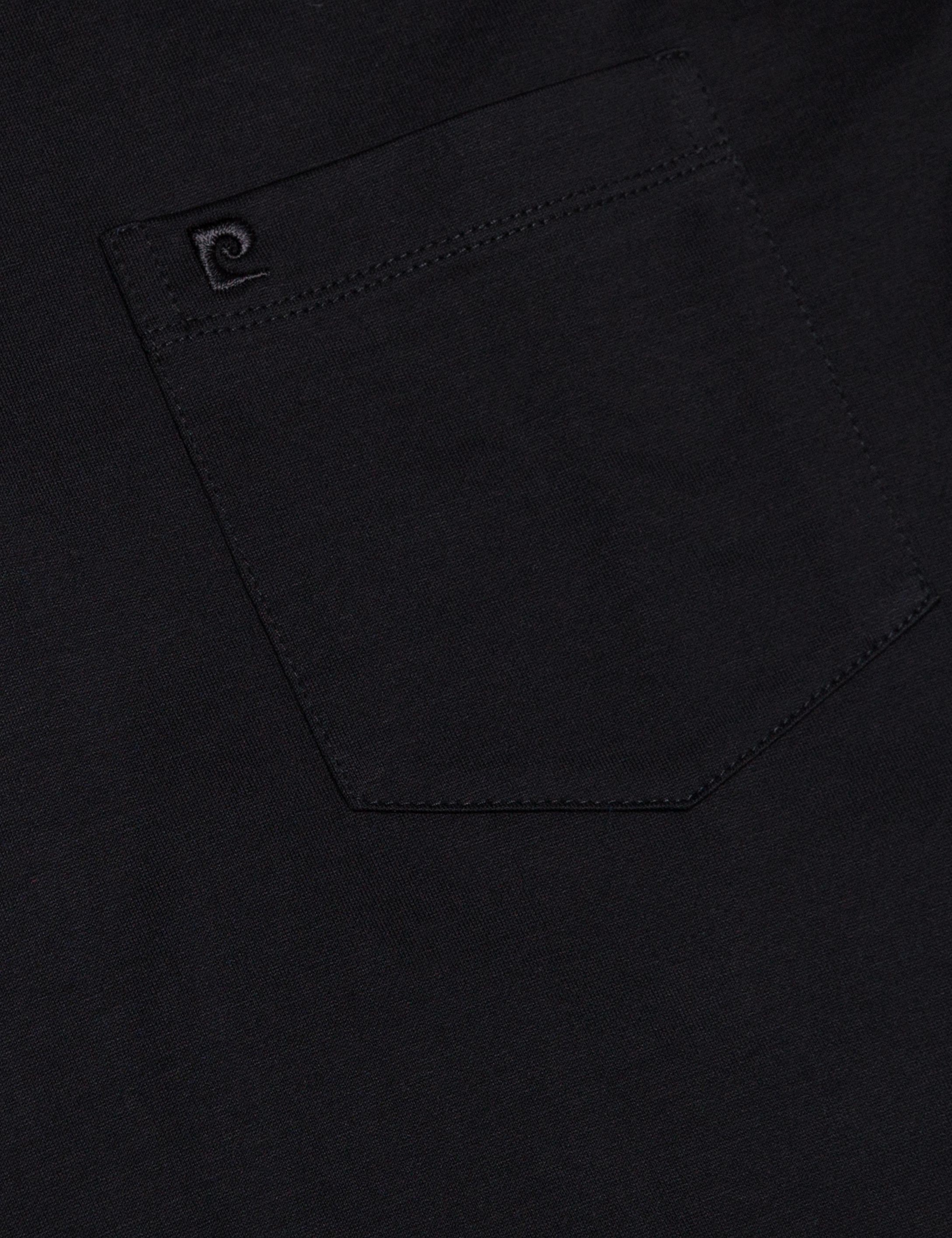 Siyah Regular Fit Polo Yaka Basic T-Shirt