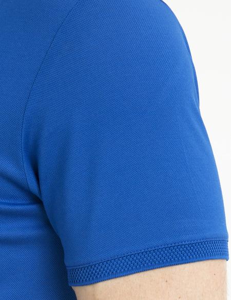 Saks Mavi Slim Fit Polo Yaka Basic T-Shirt - 50186356052