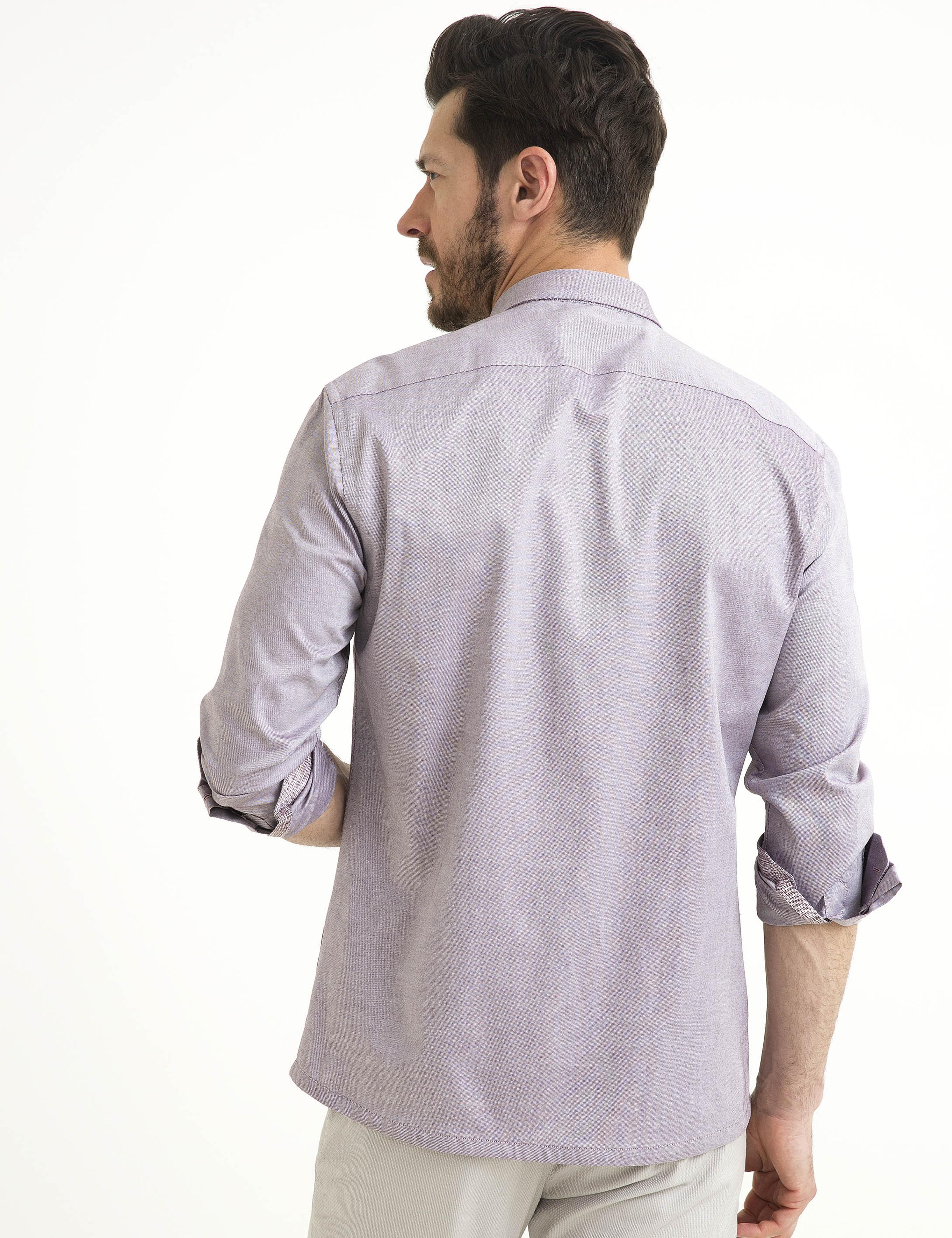 Bordo Slim Fit Gömlek