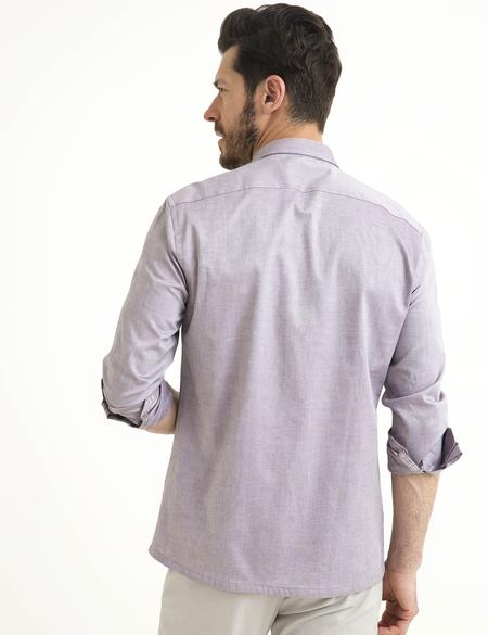 Bordo Slim Fit Gömlek - 50186961091
