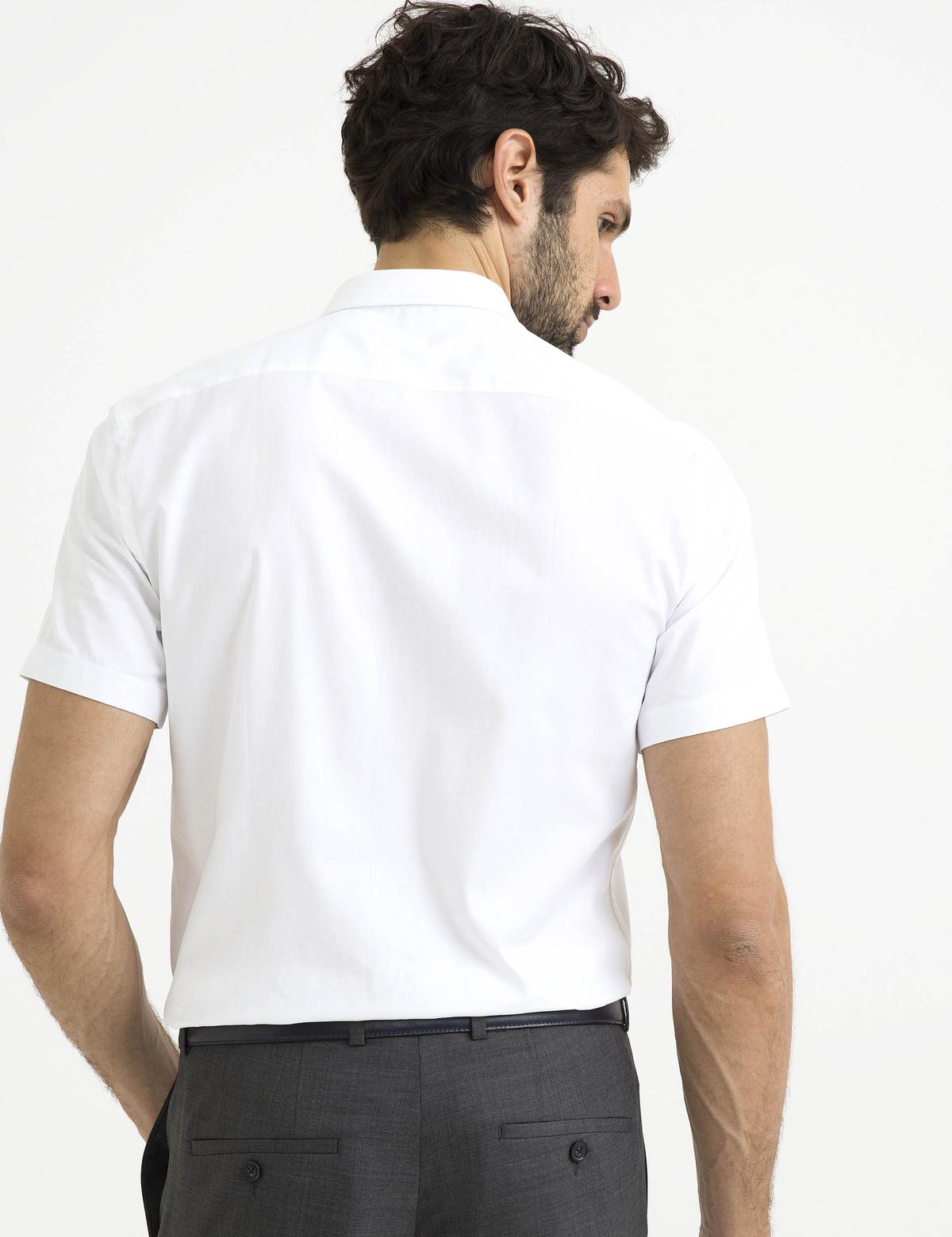 Beyaz Slim Fit Kısa Kol Gömlek - 50186963018