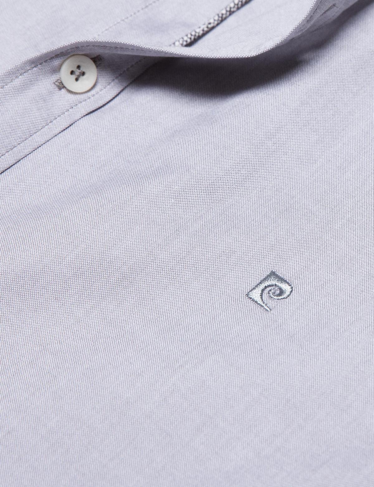 Gri Slim Fit Kısa Kollu Gömlek - 50186963095