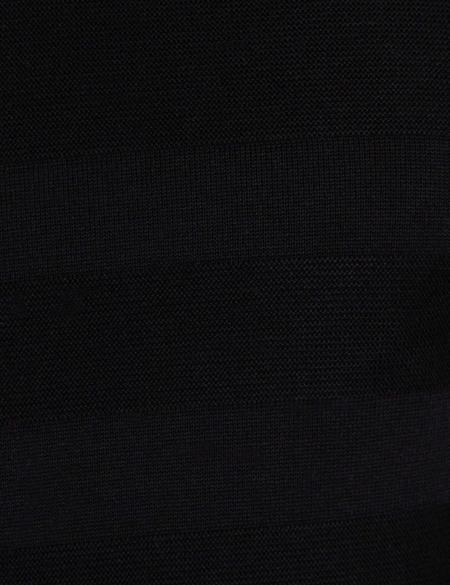 Siyah Slim Fit Triko Kazak - 50194840044