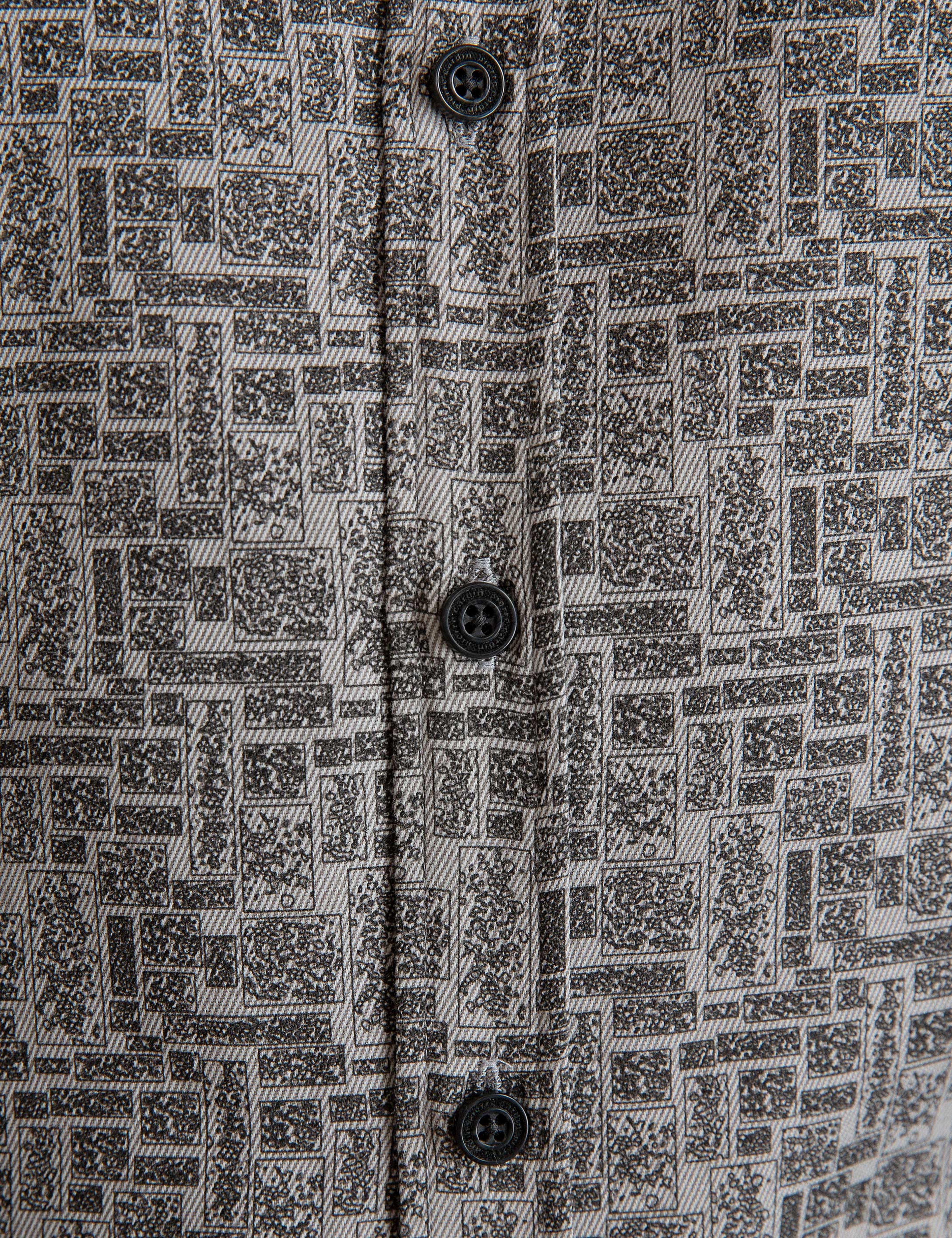 Gri Slim Fit Gömlek - Image 5