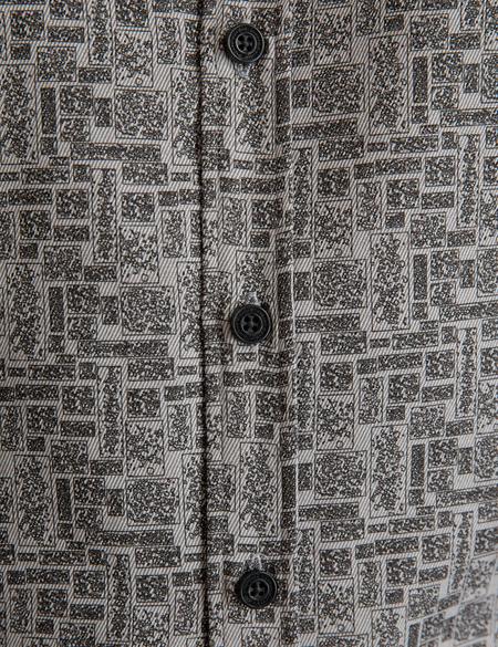 Gri Slim Fit Gömlek - 50194966001