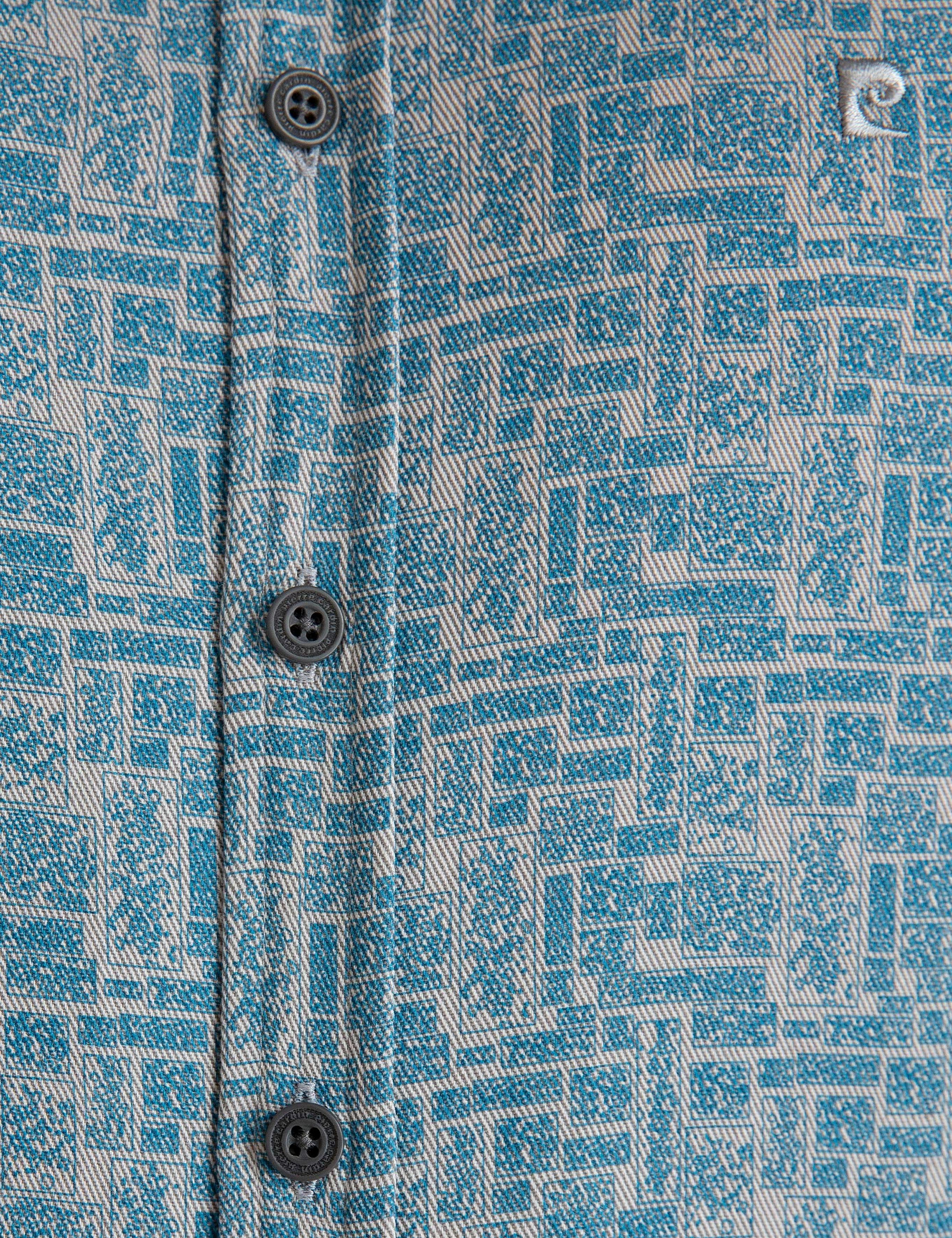 Petrol Slim Fit Uzun Kollu Gömlek