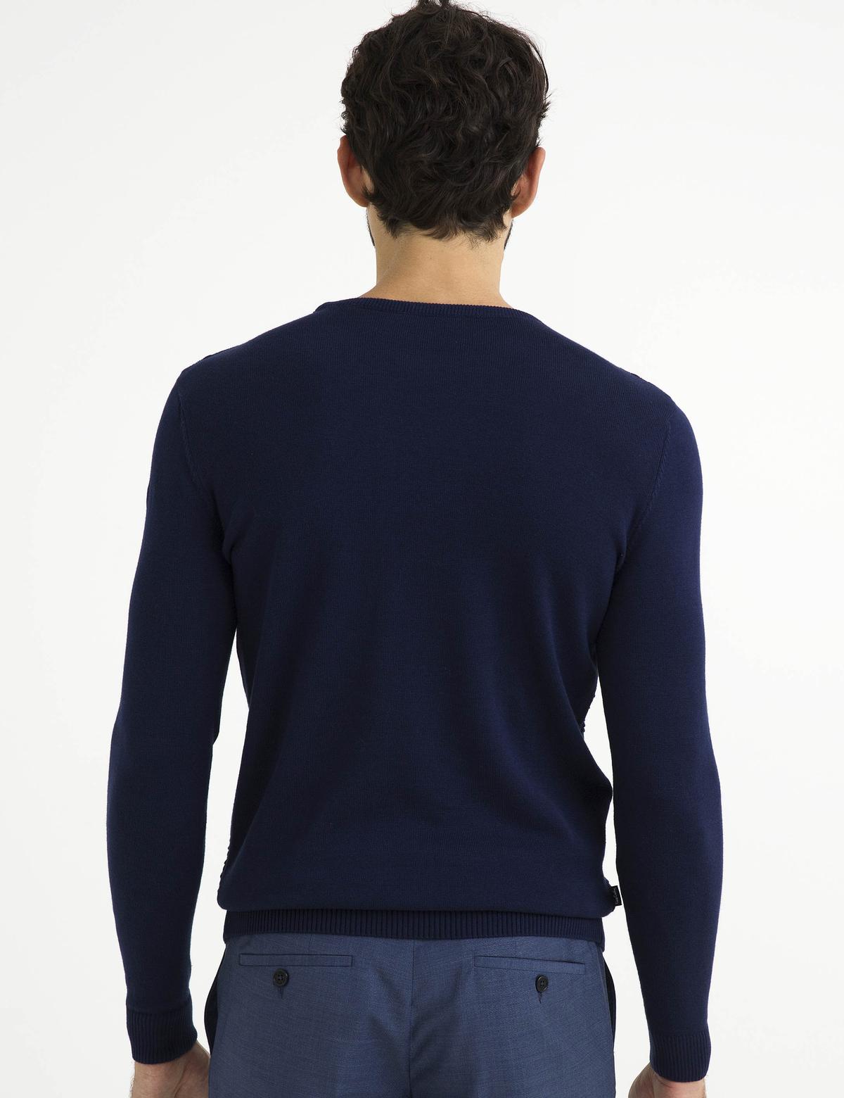 Lacivert Slim Fit Triko Kazak - 50195744011