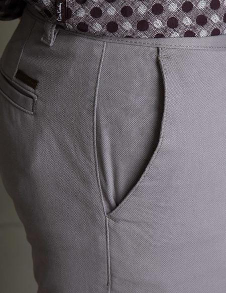 Gri Slim Fit Kanvas Pantolon - 50195936029