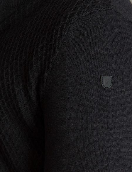 Antrasit Melanj Slim Fit Triko Hırka - 50197138033