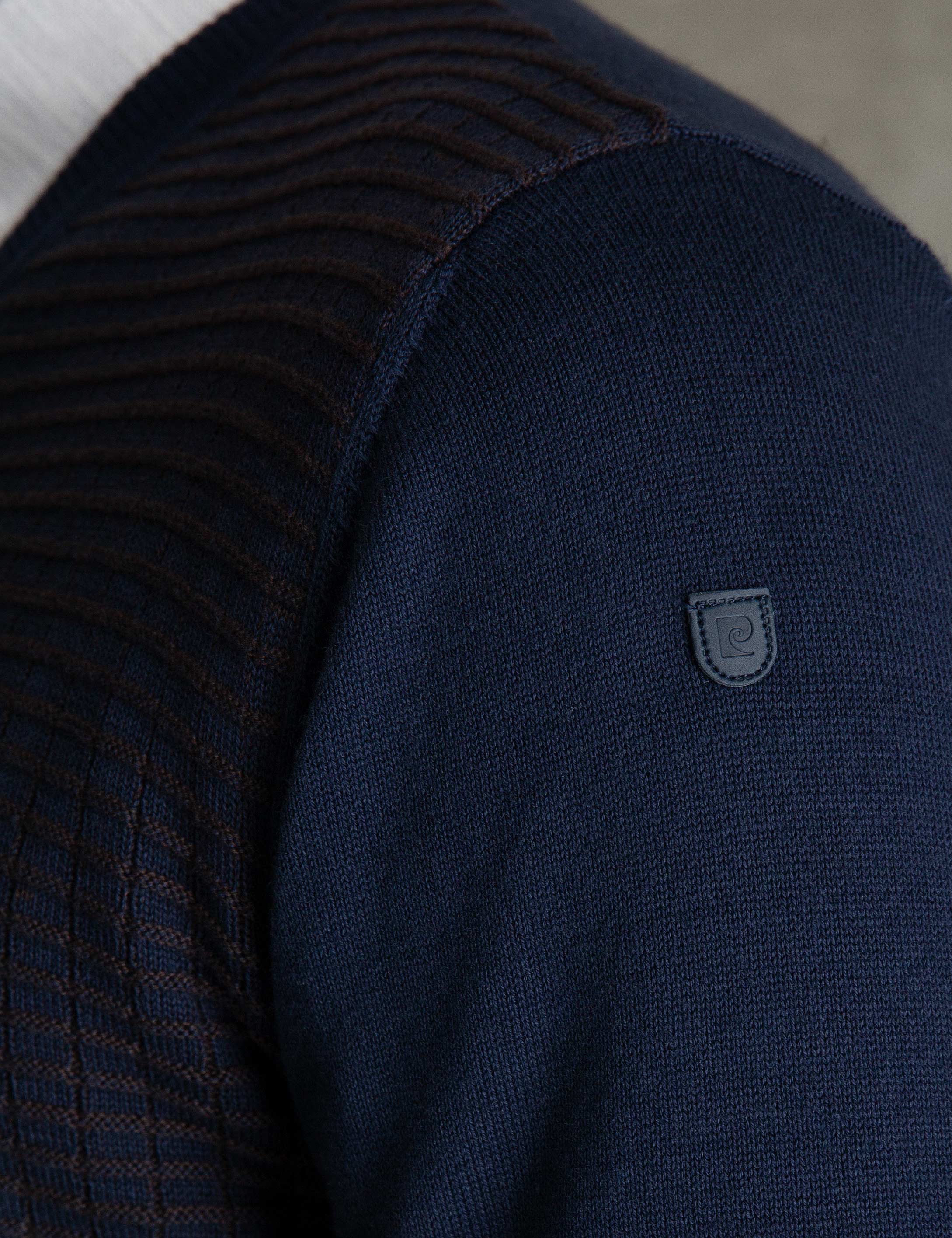 Lacivert Slim Fit Triko Kazak