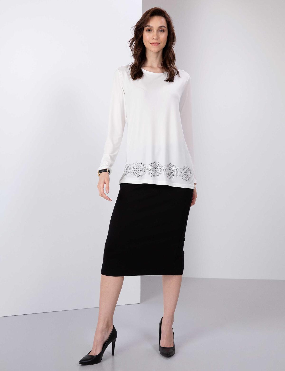 Ekru Comfort Fit Bluz - 50197784044