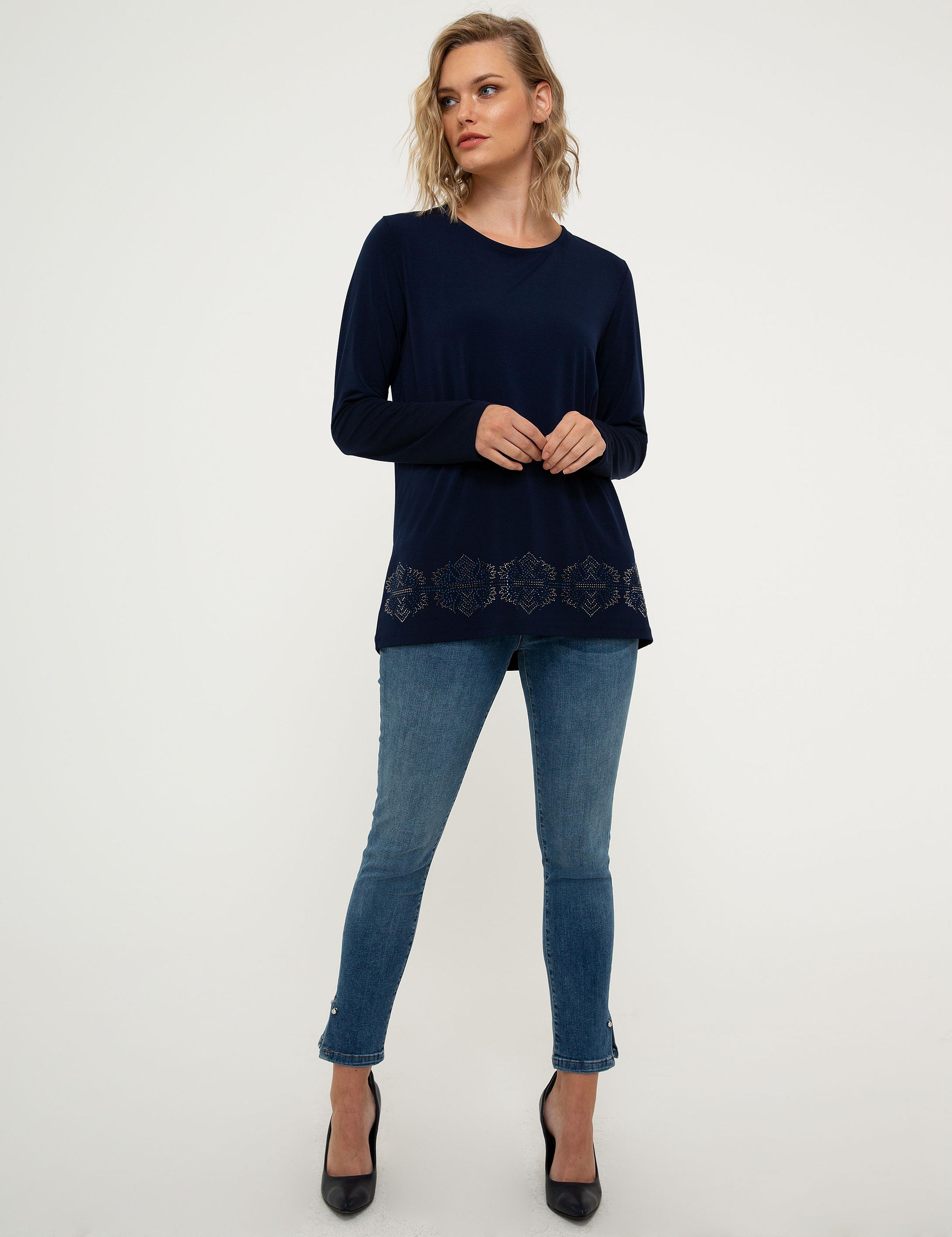 Lacivert Comfort Fit Bluz