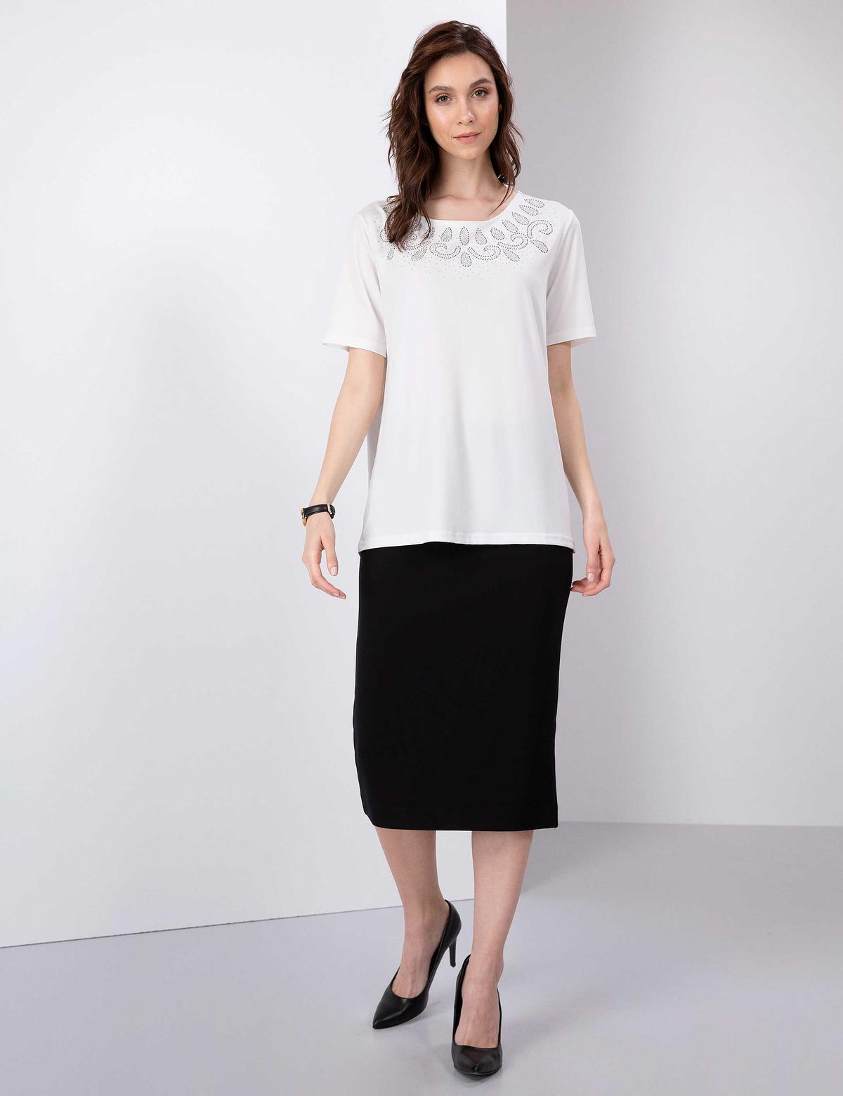 Ekru Comfort Fit Bluz - 50197787045