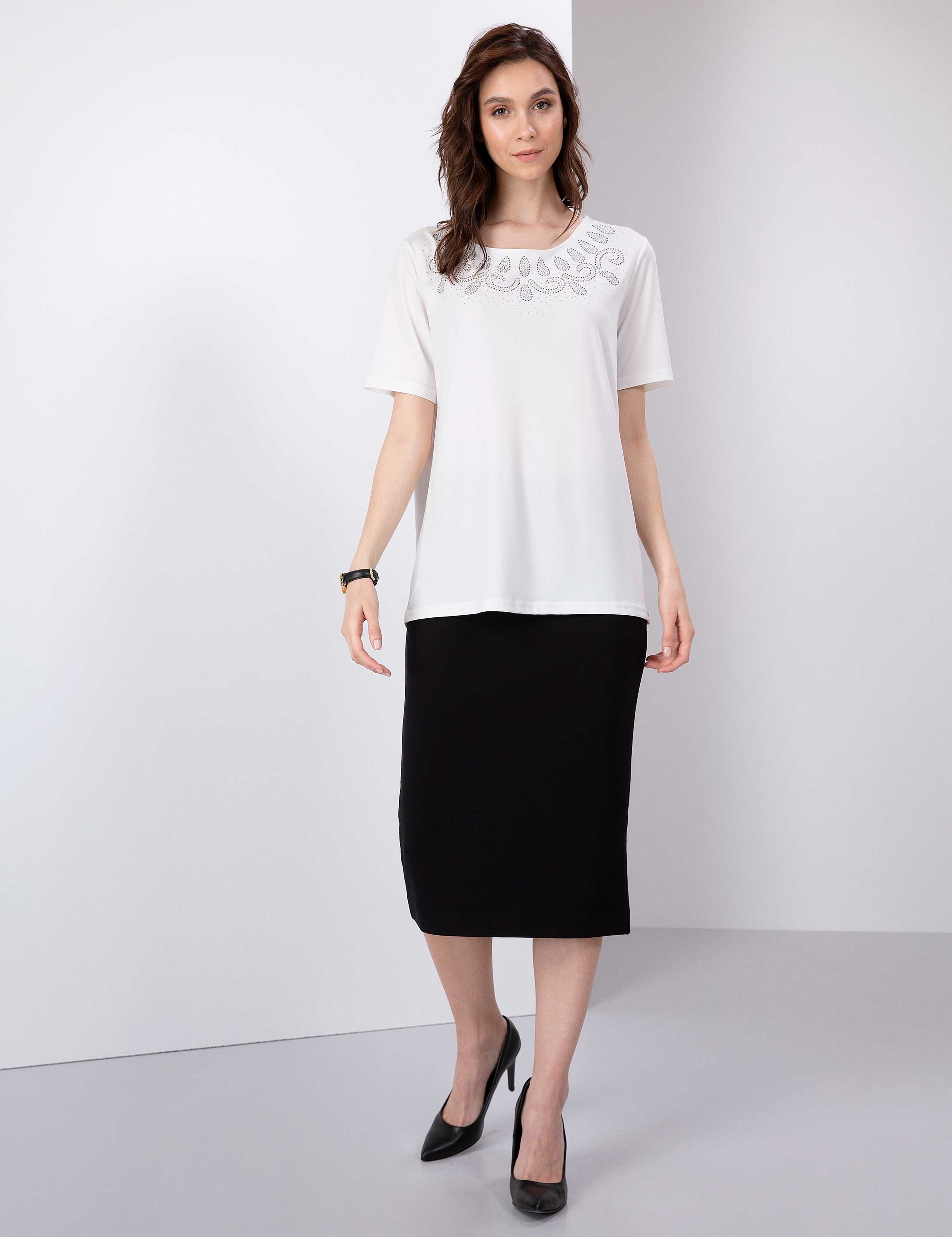 Ekru Comfort Fit Bluz - Image 5
