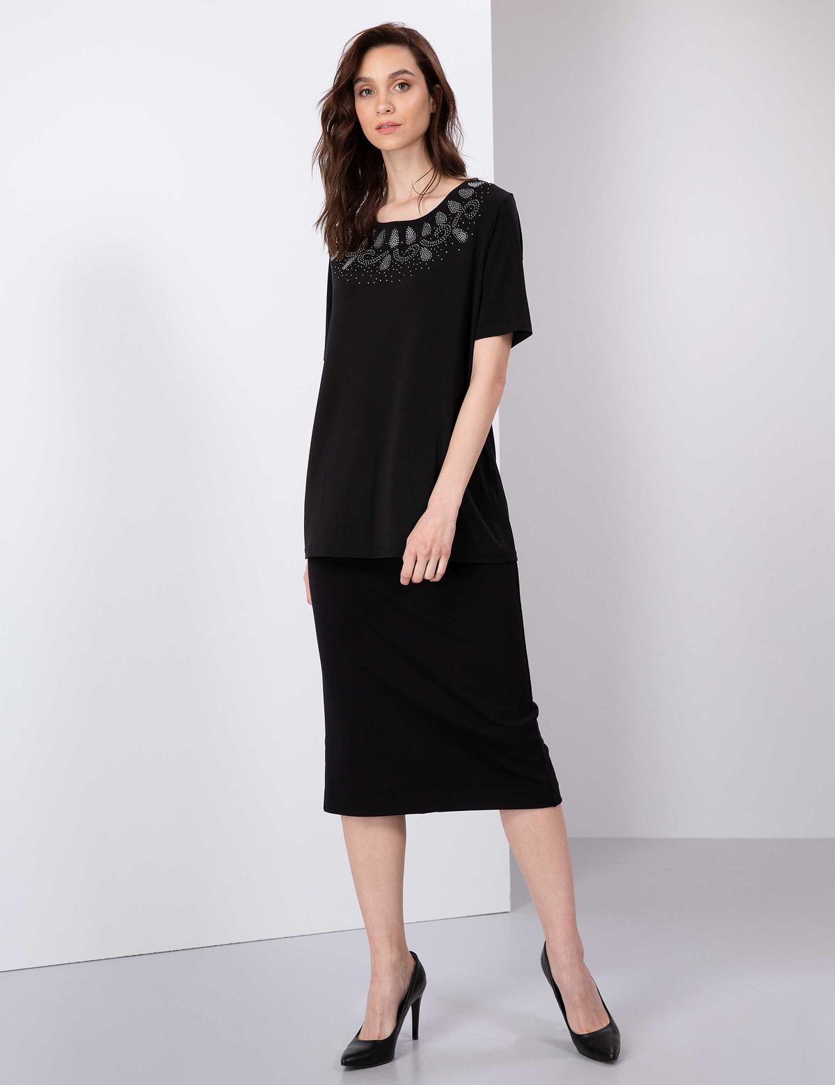 Siyah Comfort Fit Bluz - 50197787061