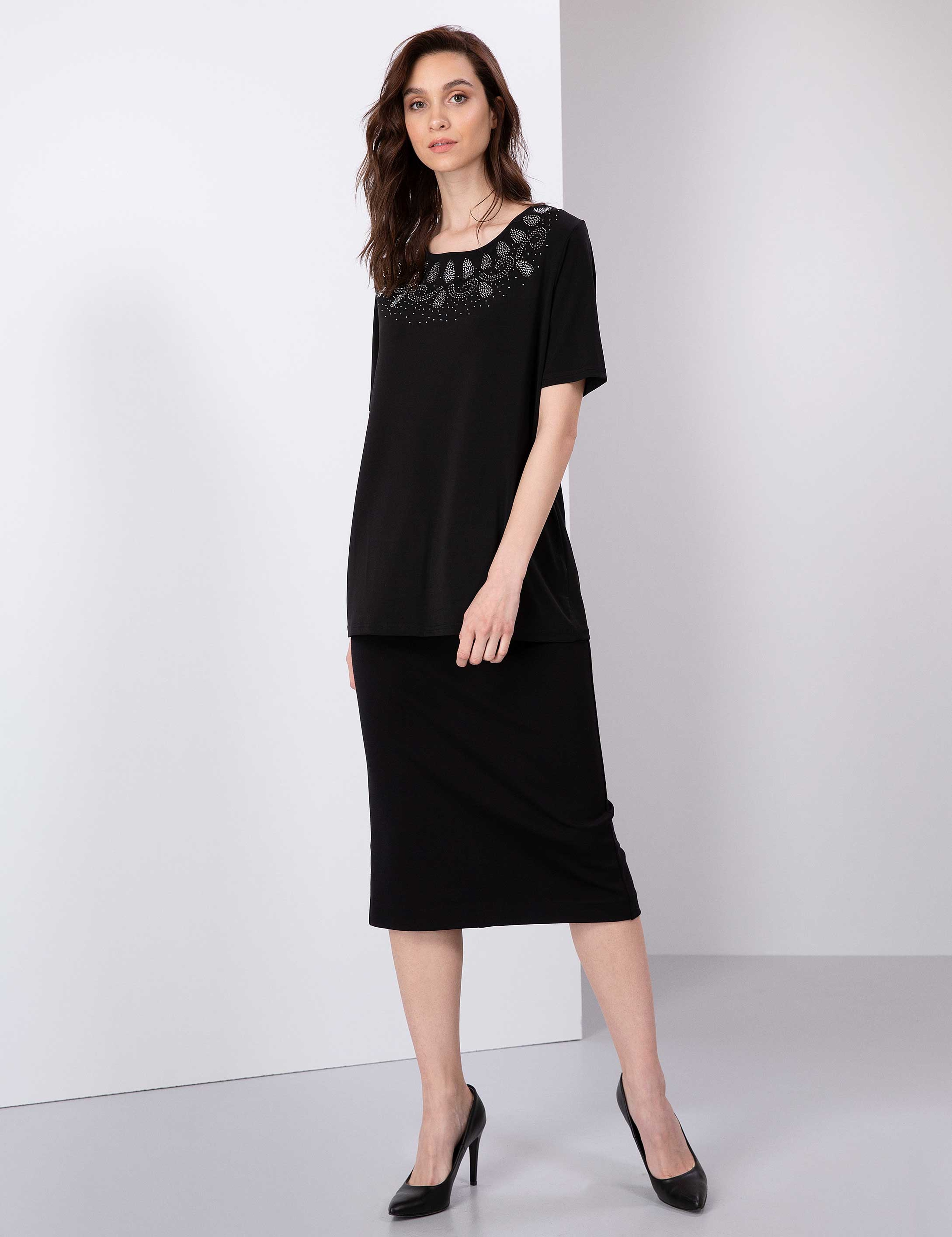 Siyah Comfort Fit Bluz - Image 5