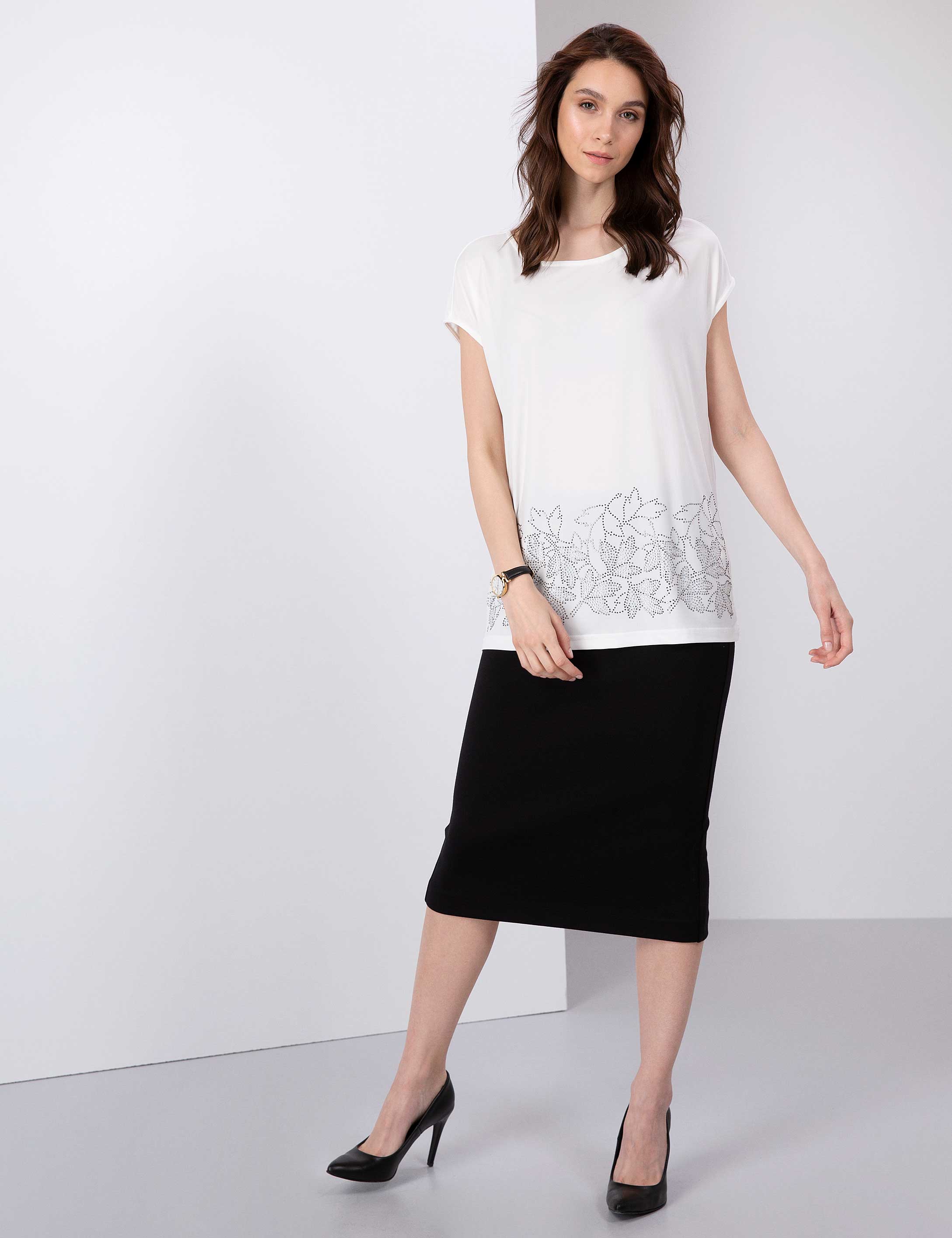 Ekru Comfort Fit Bluz