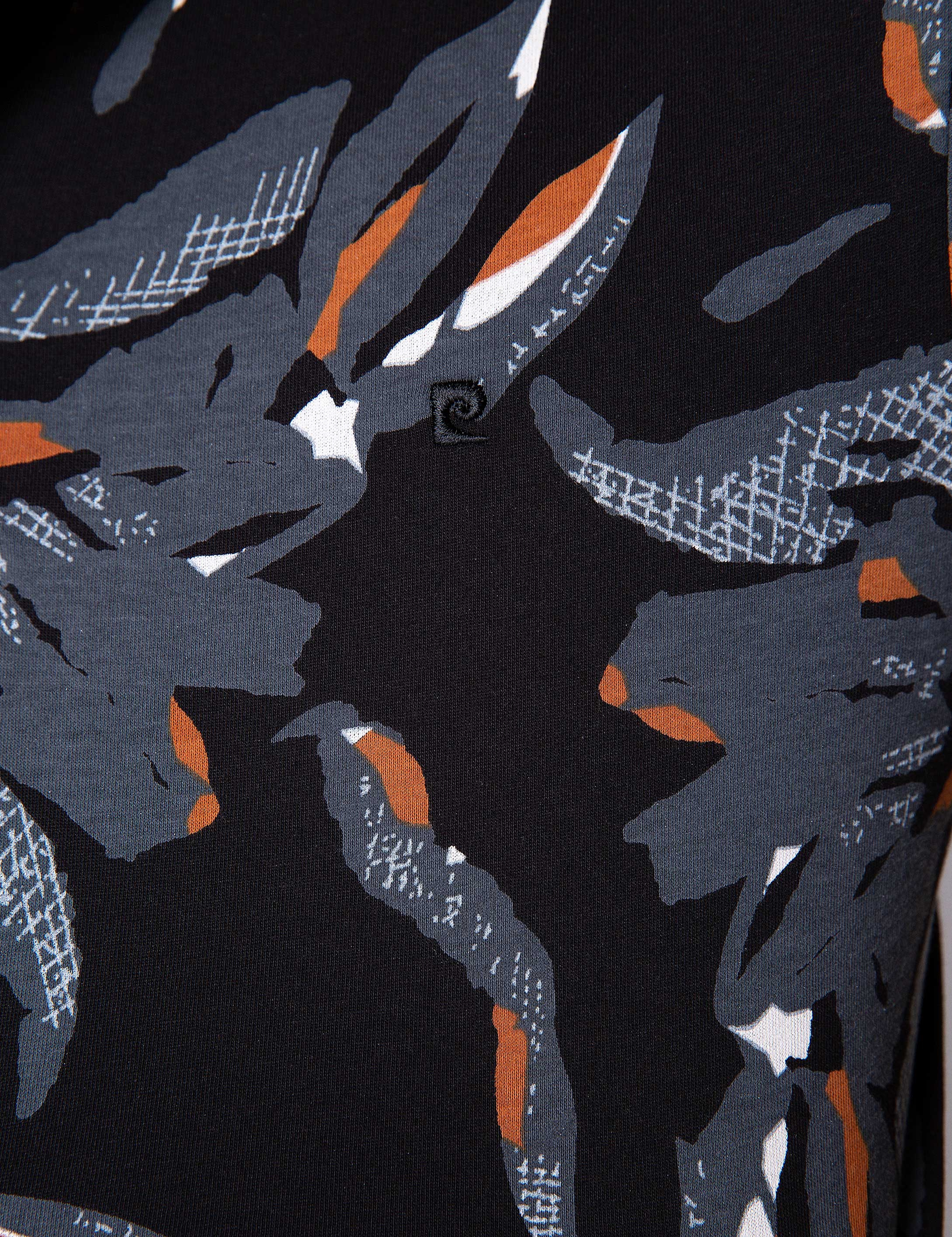 Siyah Slim Fit Polo Yaka T-Shirt - Image 5