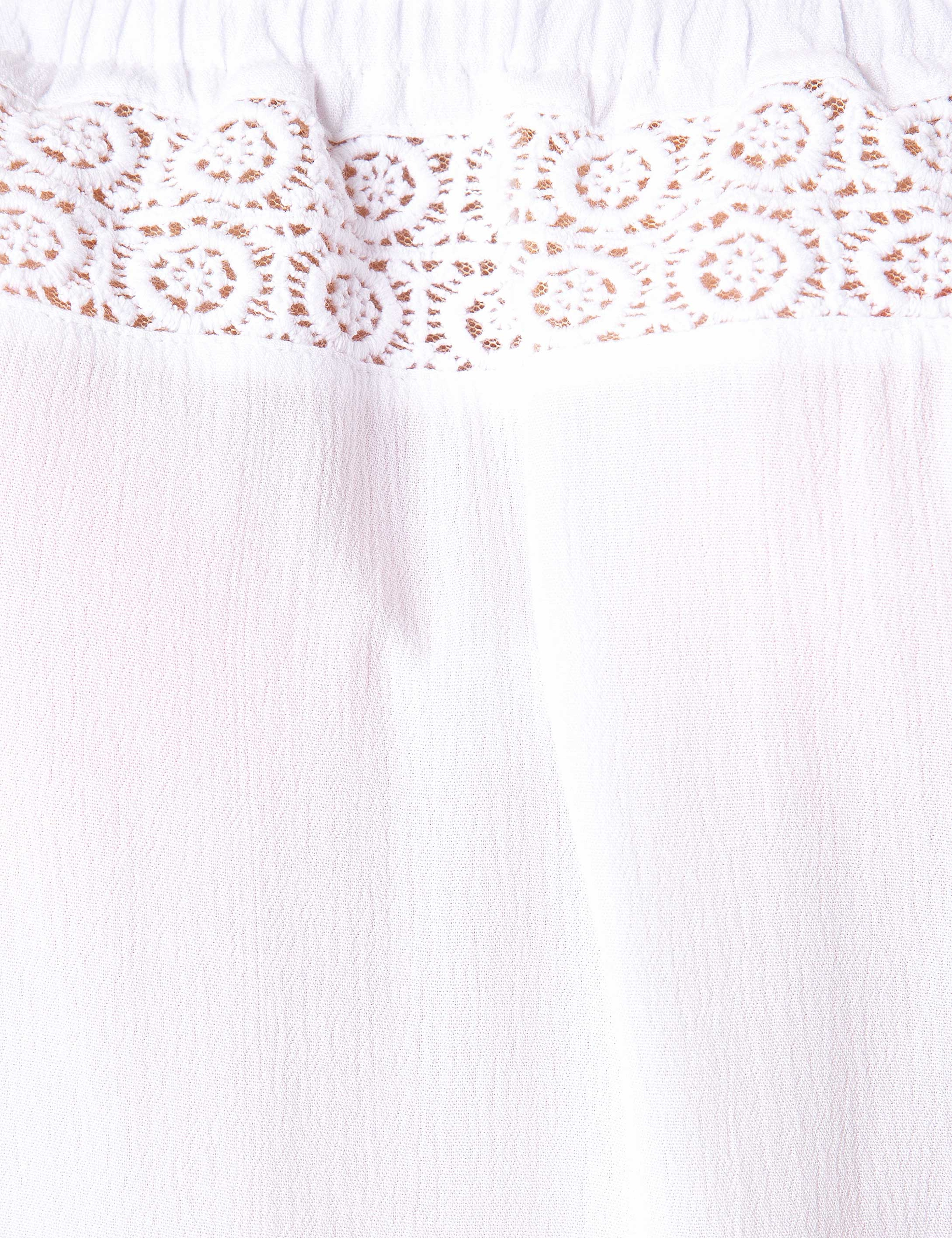 Beyaz Crop Top Bluz - Image 5