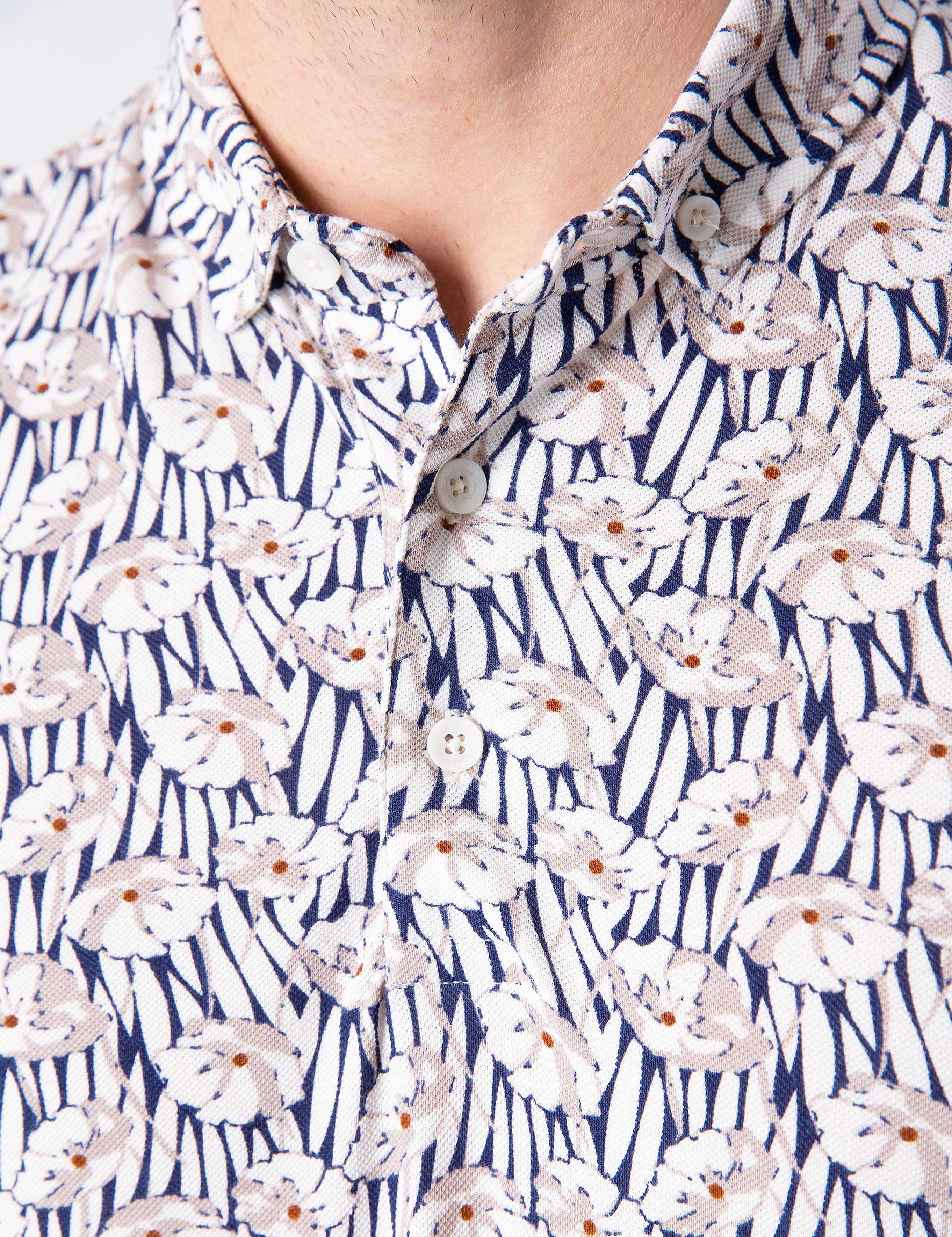 Lacivert Slim Fit Polo Yaka T-Shirt