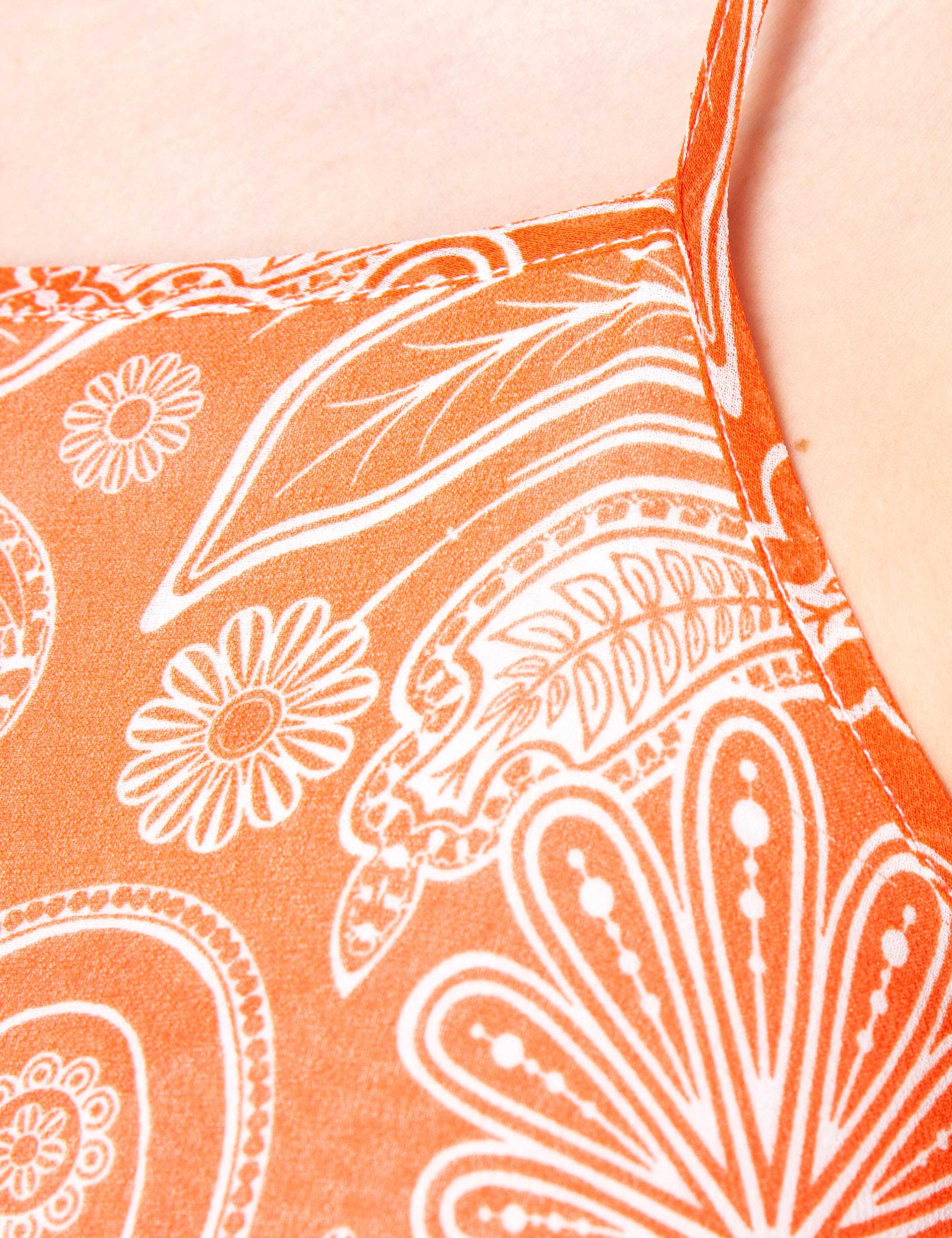 Kırmızı Rahat Kesim Desenli Elbise