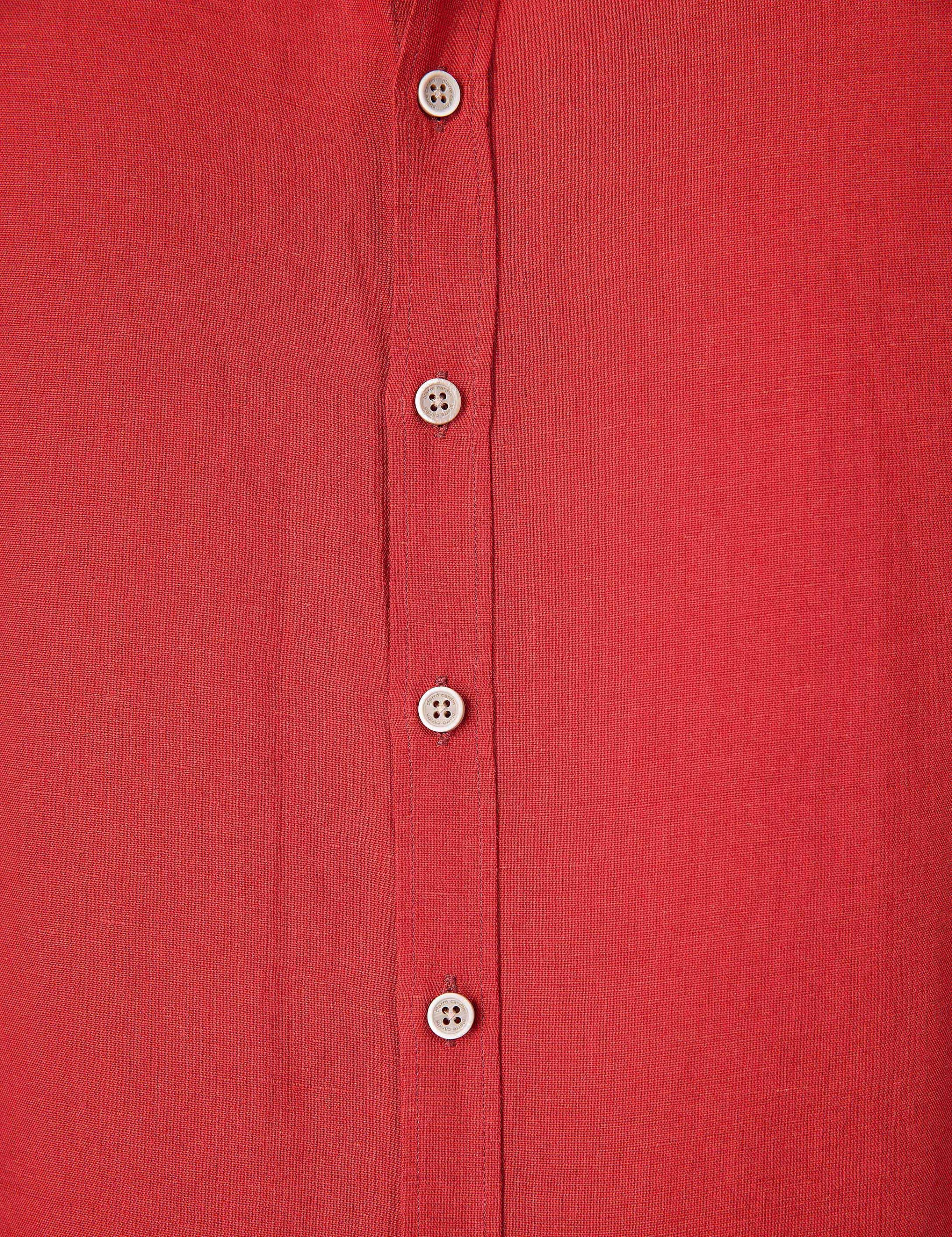 Kiremit Slim Fit Uzun Kollu Gömlek