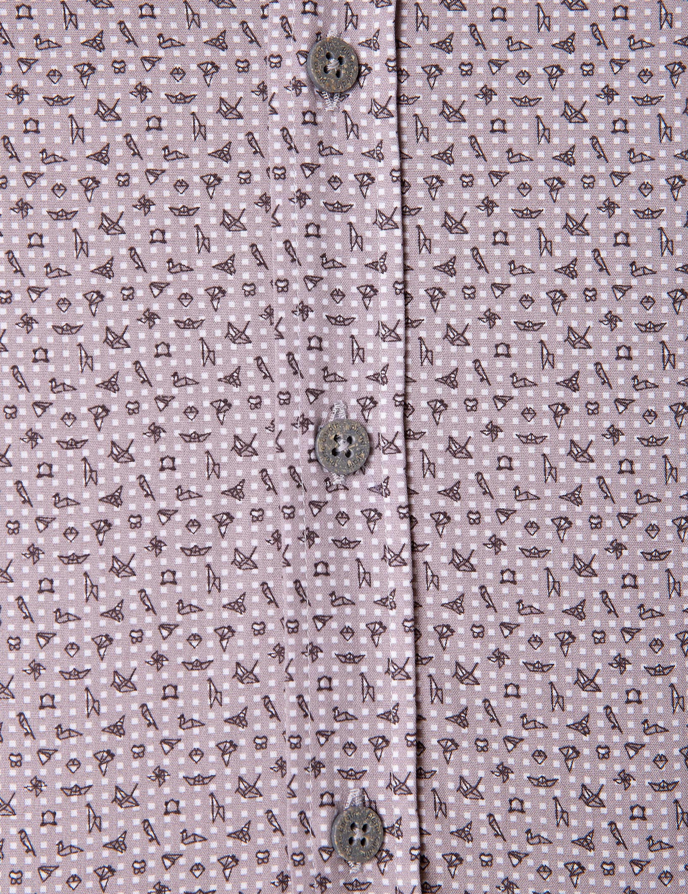 Açık Gri Slim Fit Uzun Kollu Gömlek