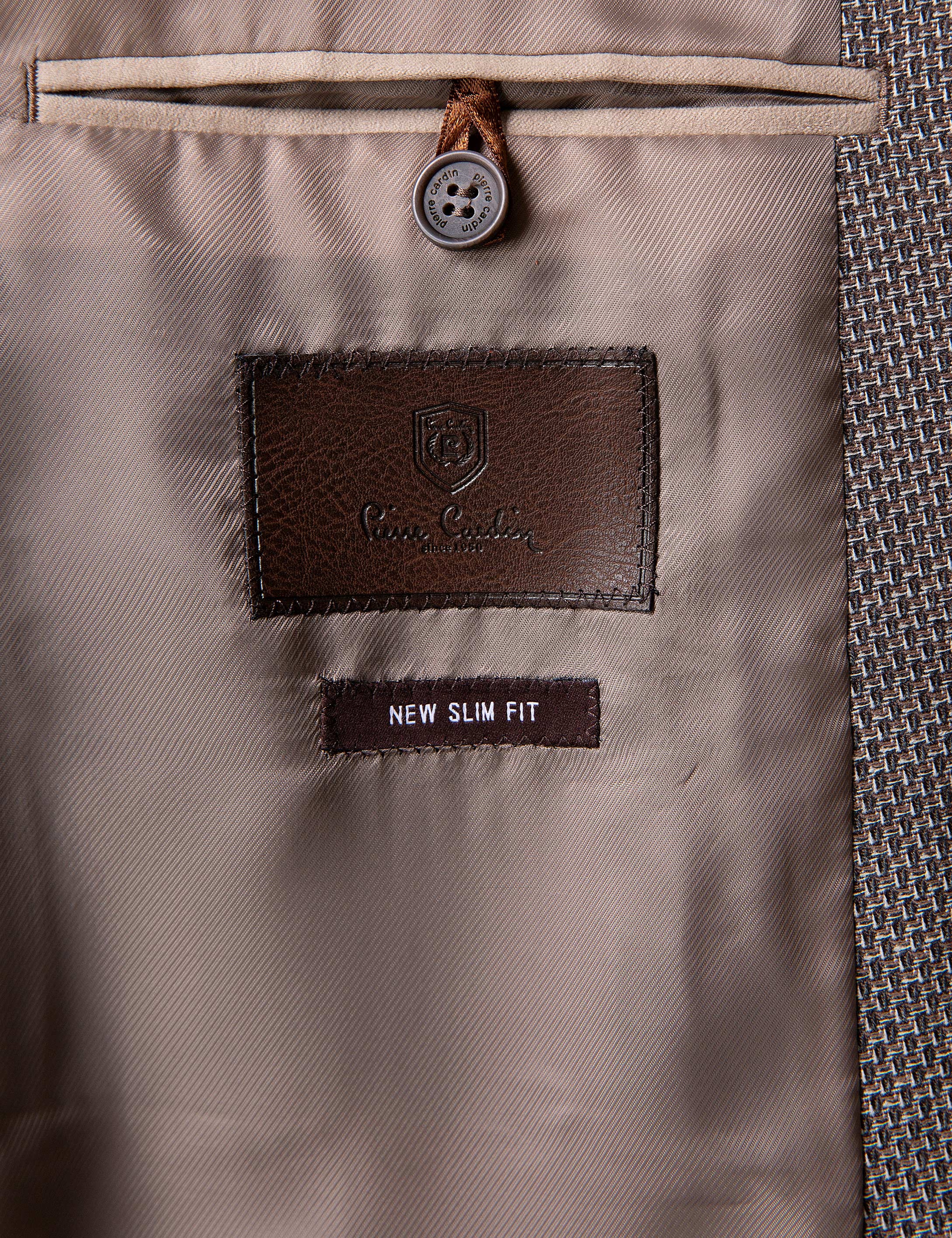 Kahverengi Ekstra Slim Fit Ceket - Image 5