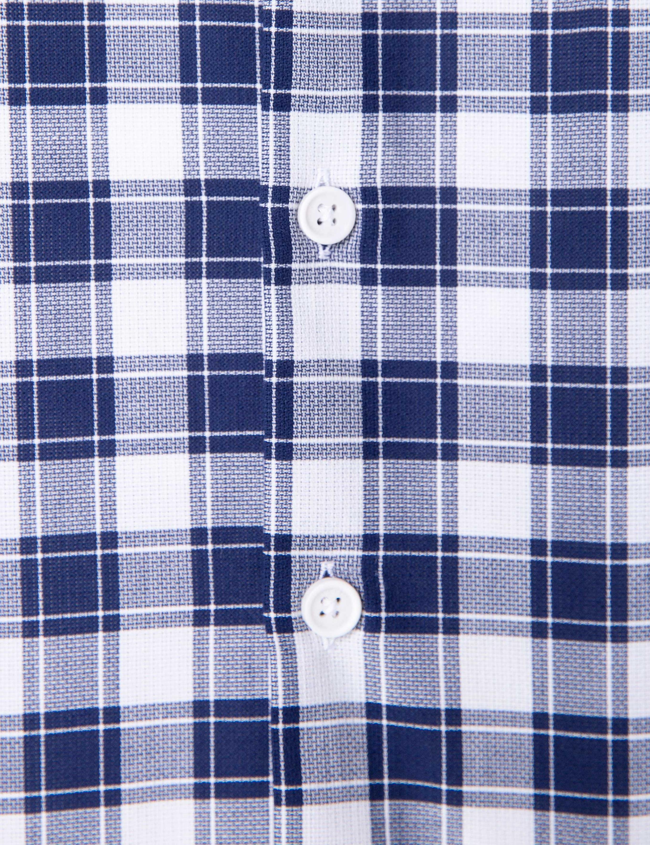 Lacivert Regular Fit Kısa Kollu Gömlek