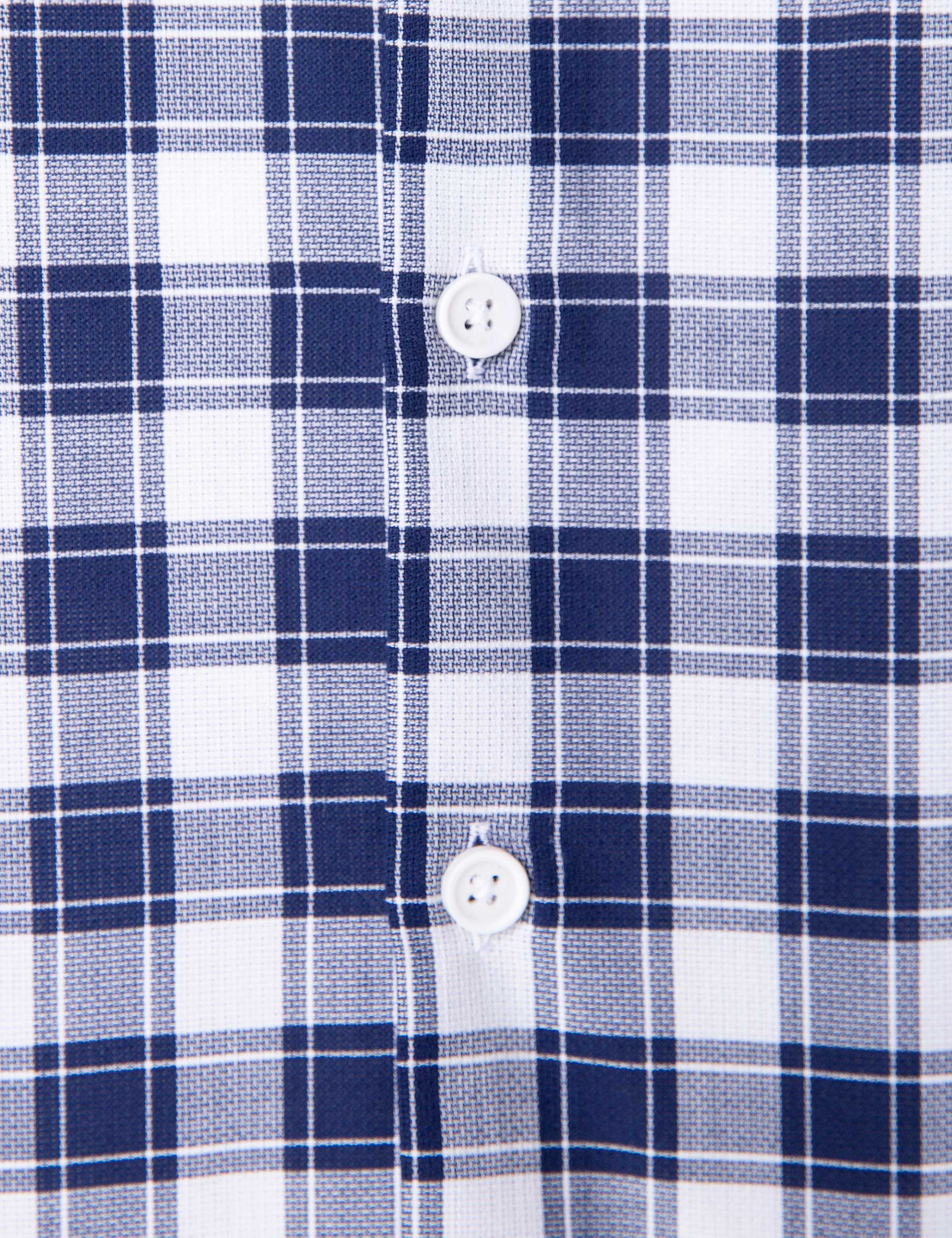 Lacivert Regular Fit Kısa Kollu Gömlek - Image 5