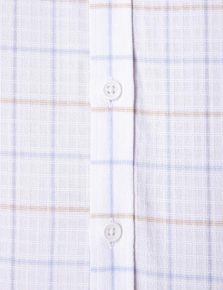 Beyaz Regular Fit Kısa Kollu Gömlek - 50203445005