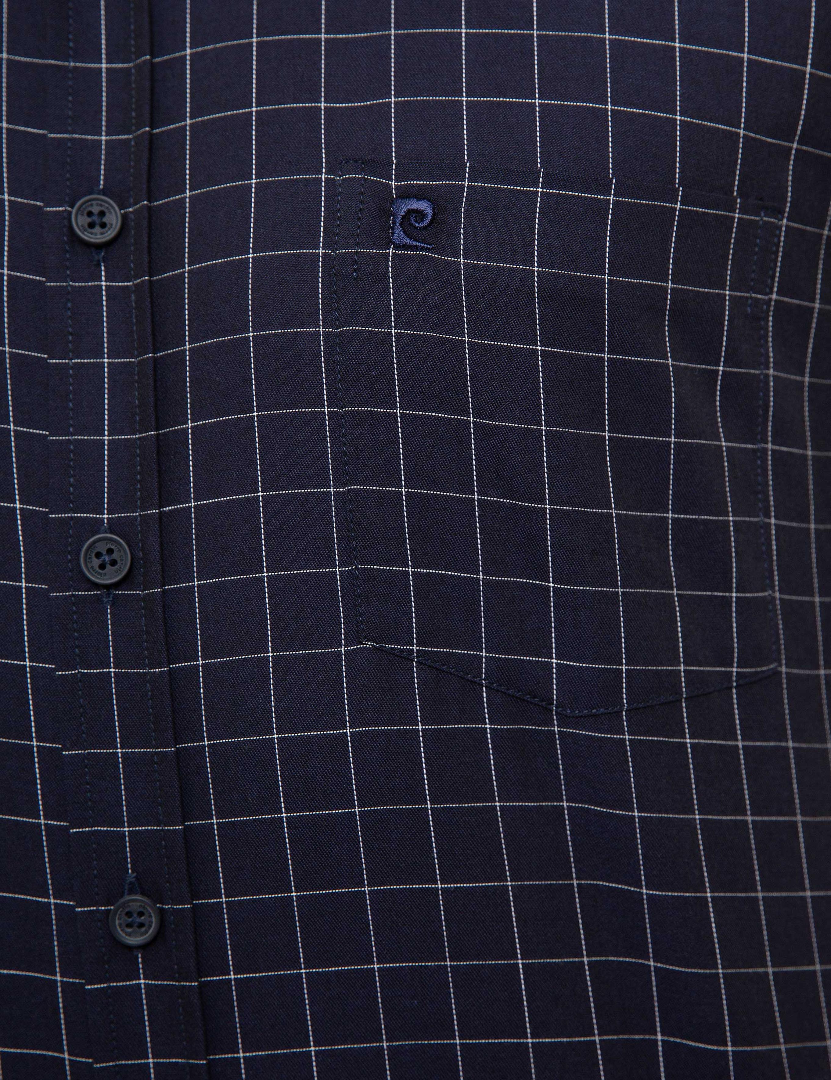 Lacivert Regular Fit Kısa Kollu Gömlek