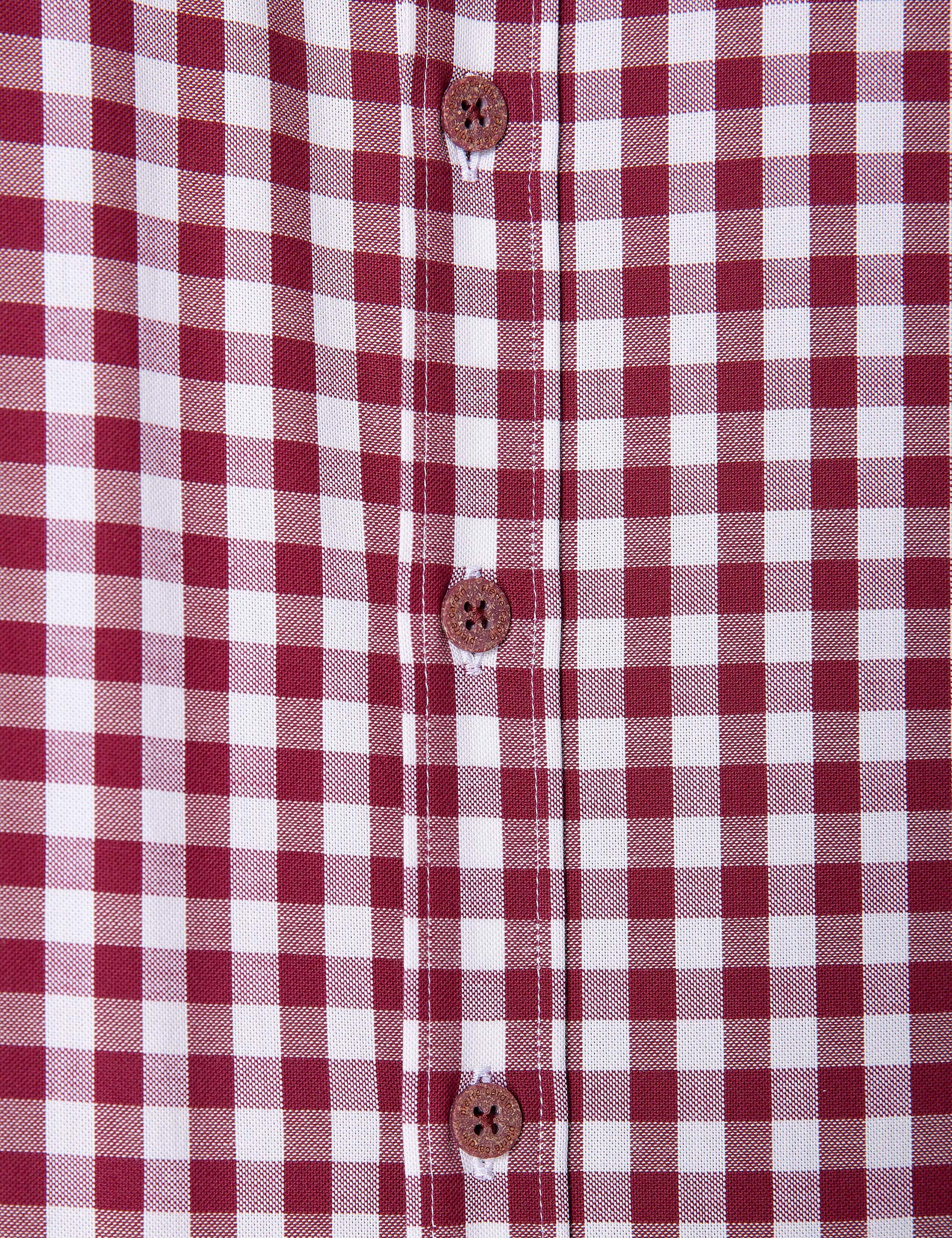 Bordo Slim Fit Gömlek