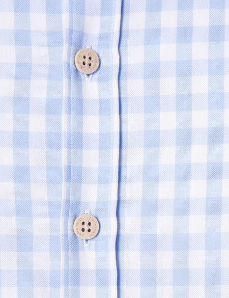 Açık Mavi Slim Fit Uzun Kollu Gömlek - 50203486046