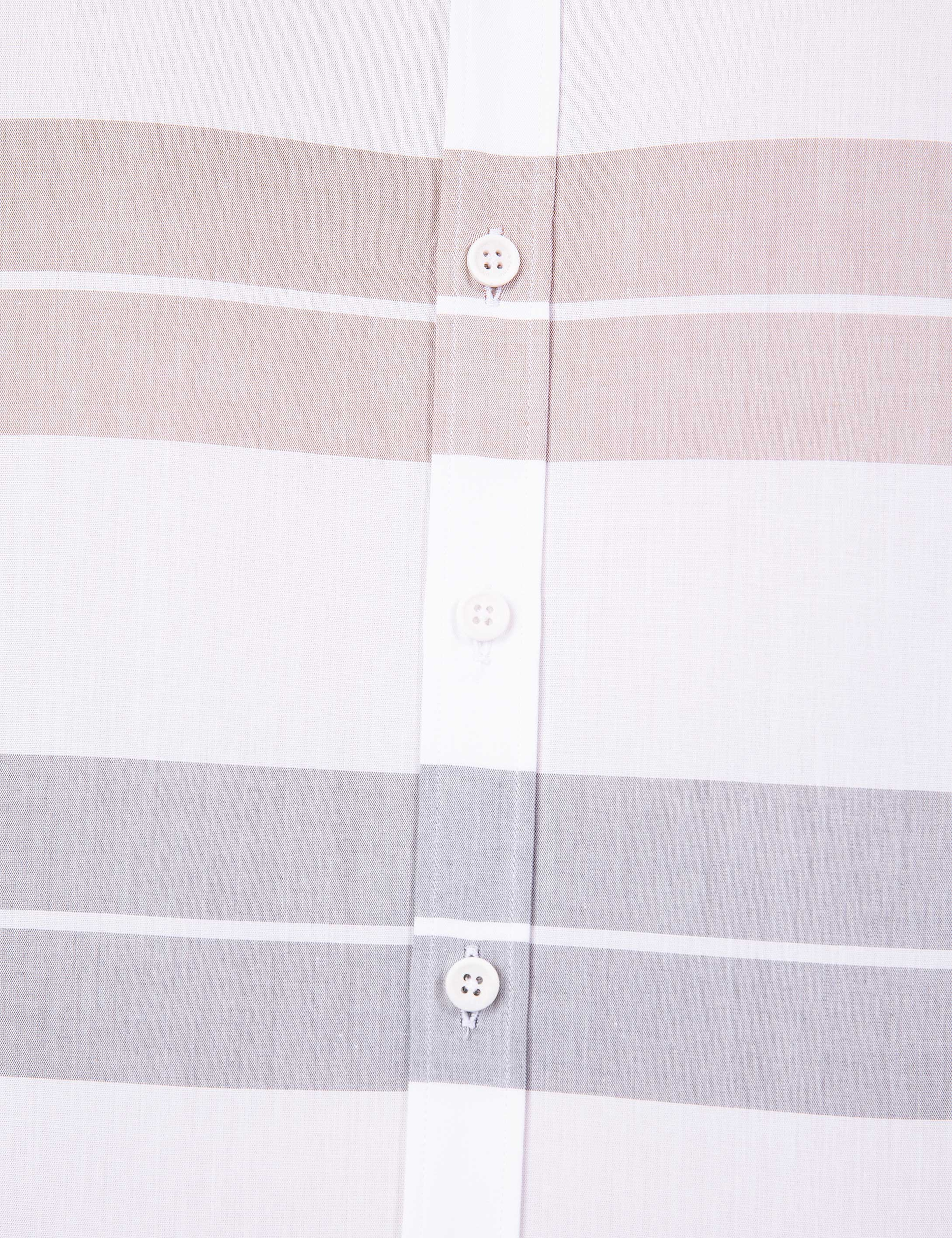 Turuncu Slim Fit Uzun Kollu Gömlek - Image 5