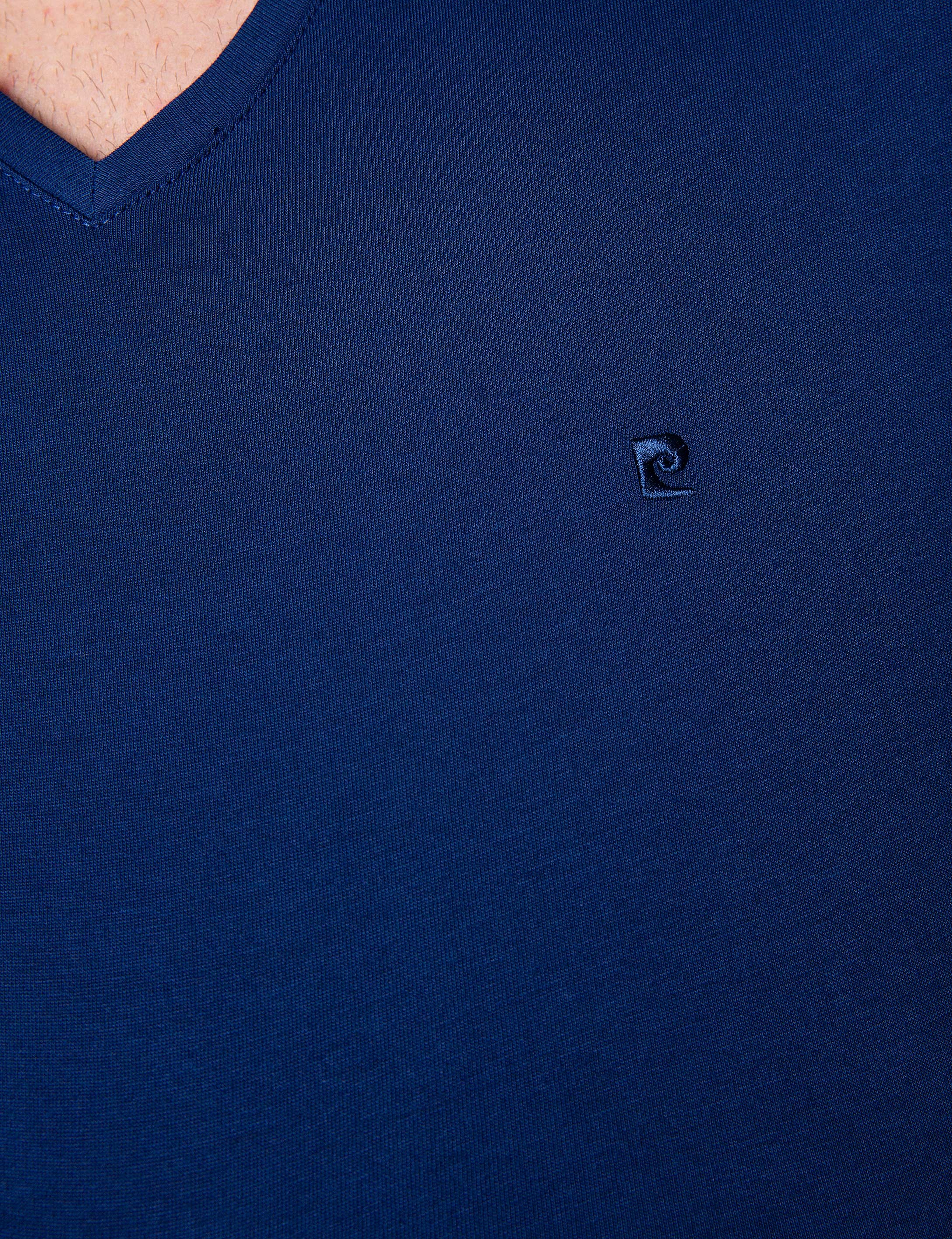 Lacivert Slim Fit V - Yaka Basic Tişört - Image 5