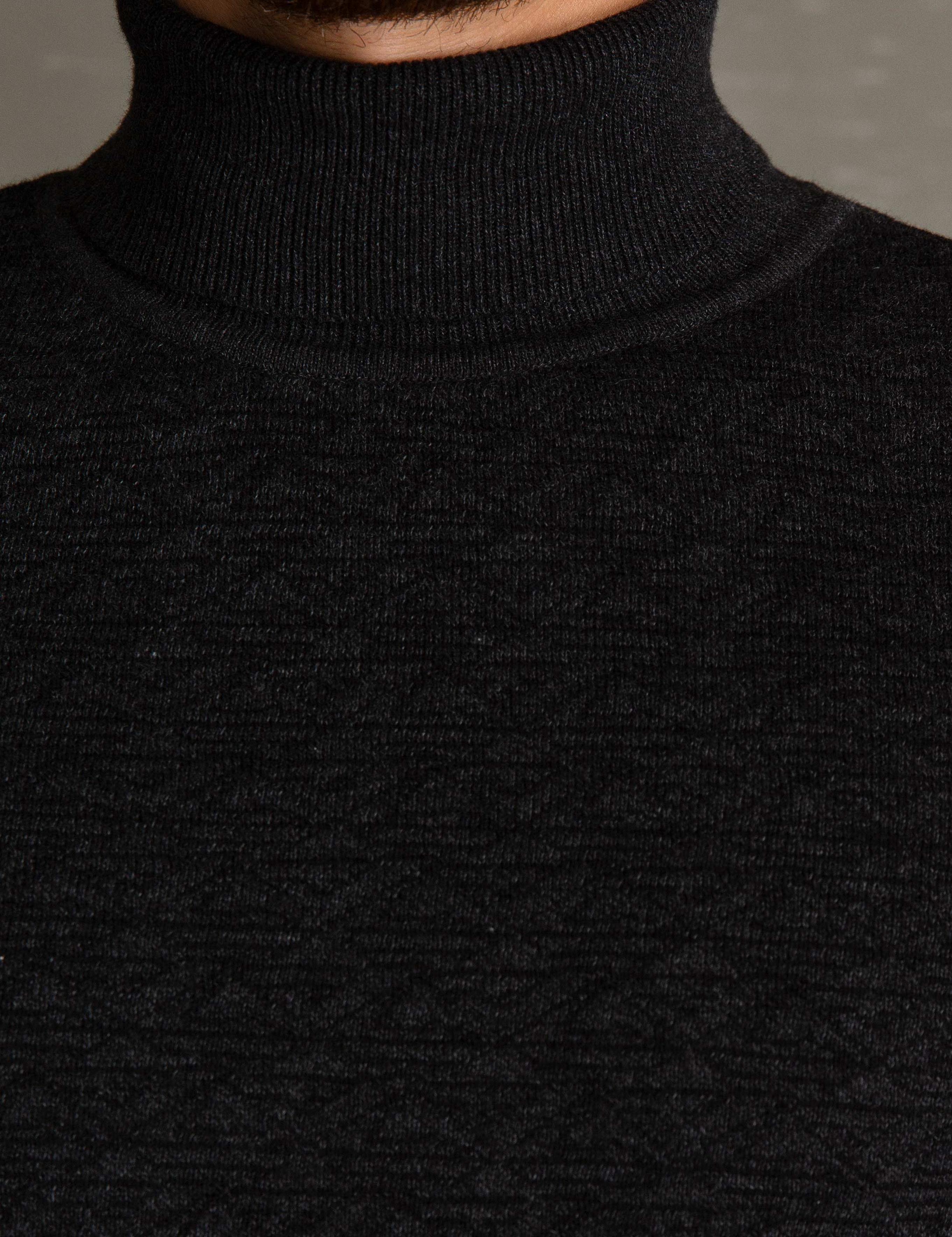 Antrasit Melanj Slim Fit Triko Kazak