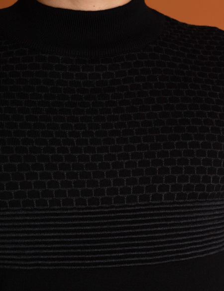 Siyah Triko Kazak - 50198056012