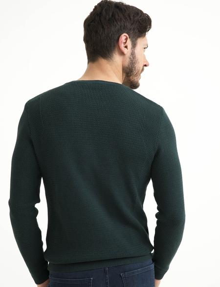 Yeşil Slim Fit Triko Kazak - 50195691022