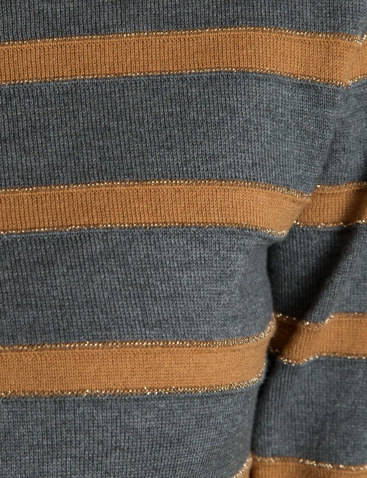 Açık Gri Triko Kazak - 50197404001