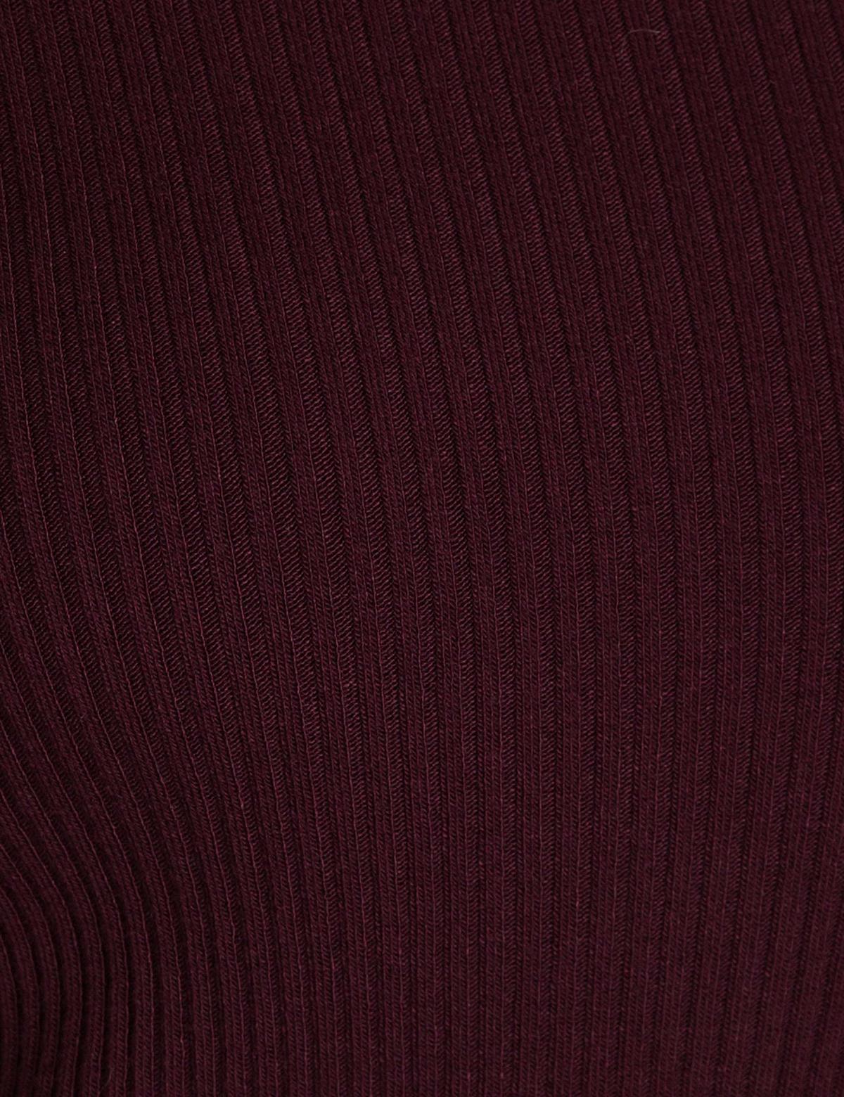 Bordo Slim Fit Bisiklet Yaka Triko Kazak - 50197414019