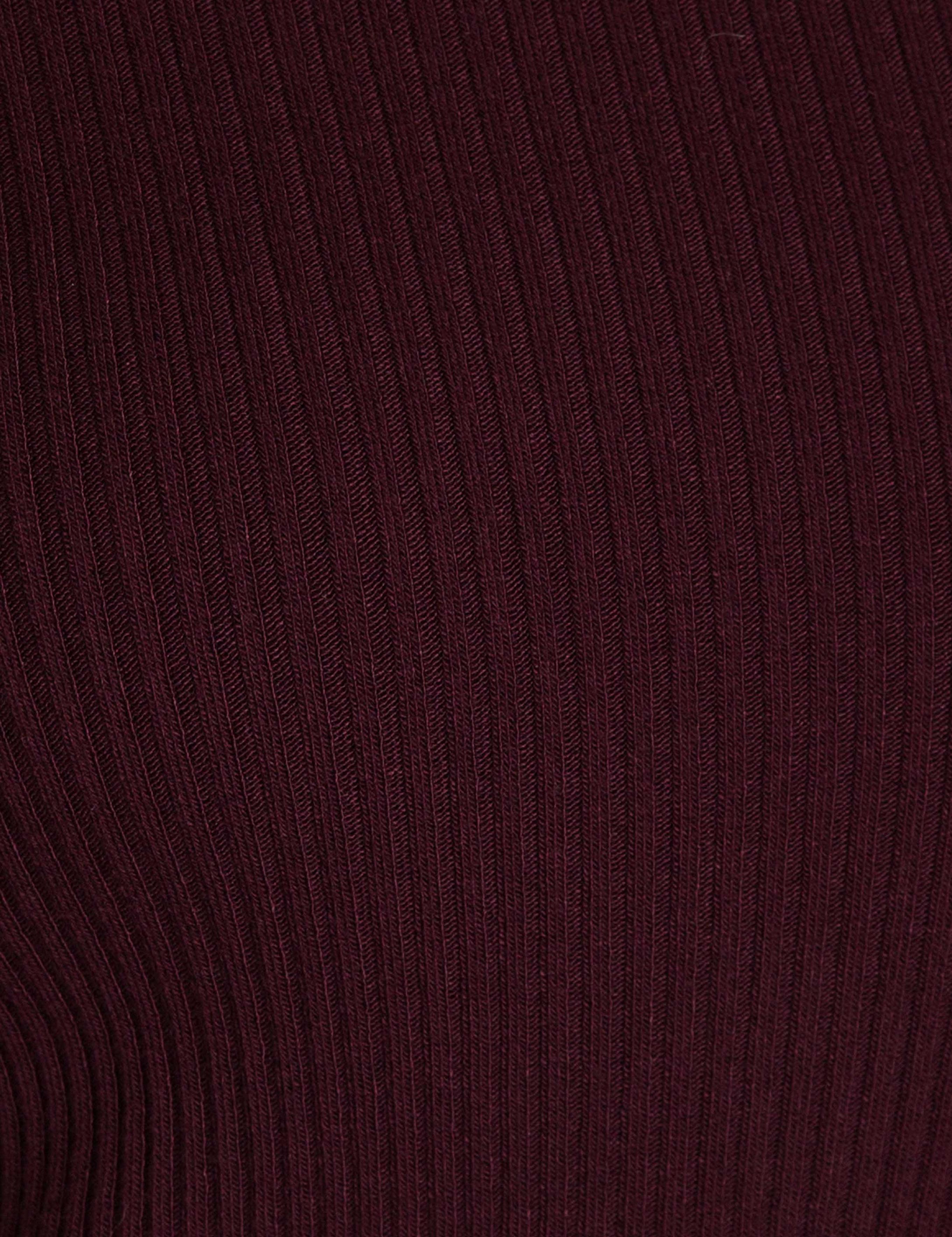 Bordo Slim Fit Bisiklet Yaka Triko Kazak