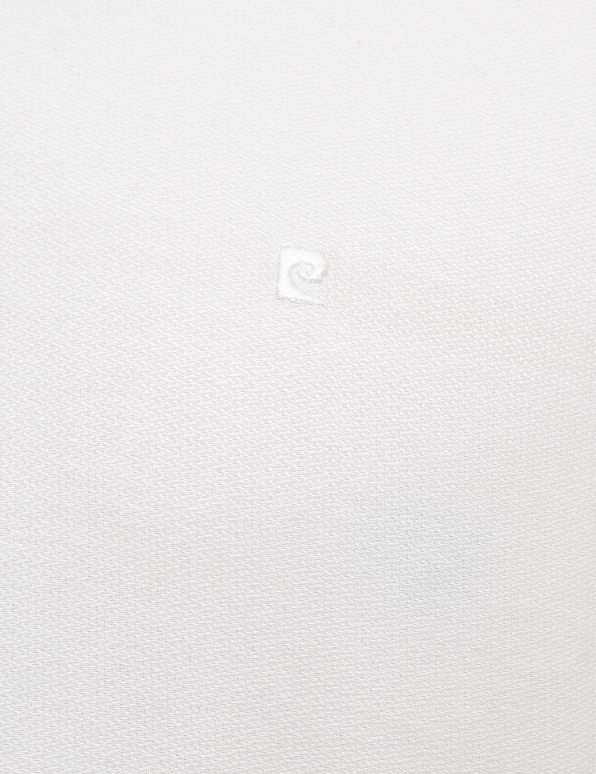 Beyaz Slim Fit Armürlü Gömlek - 50209658005