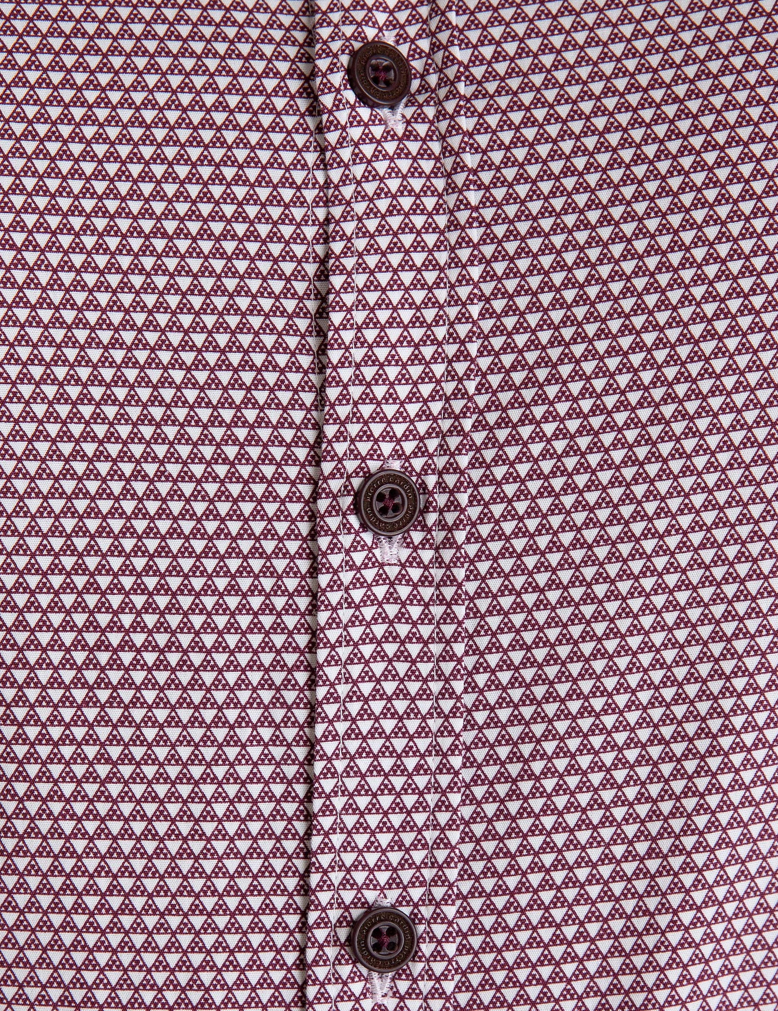 Kırmızı Slim Fit Uzun Kollu Gömlek