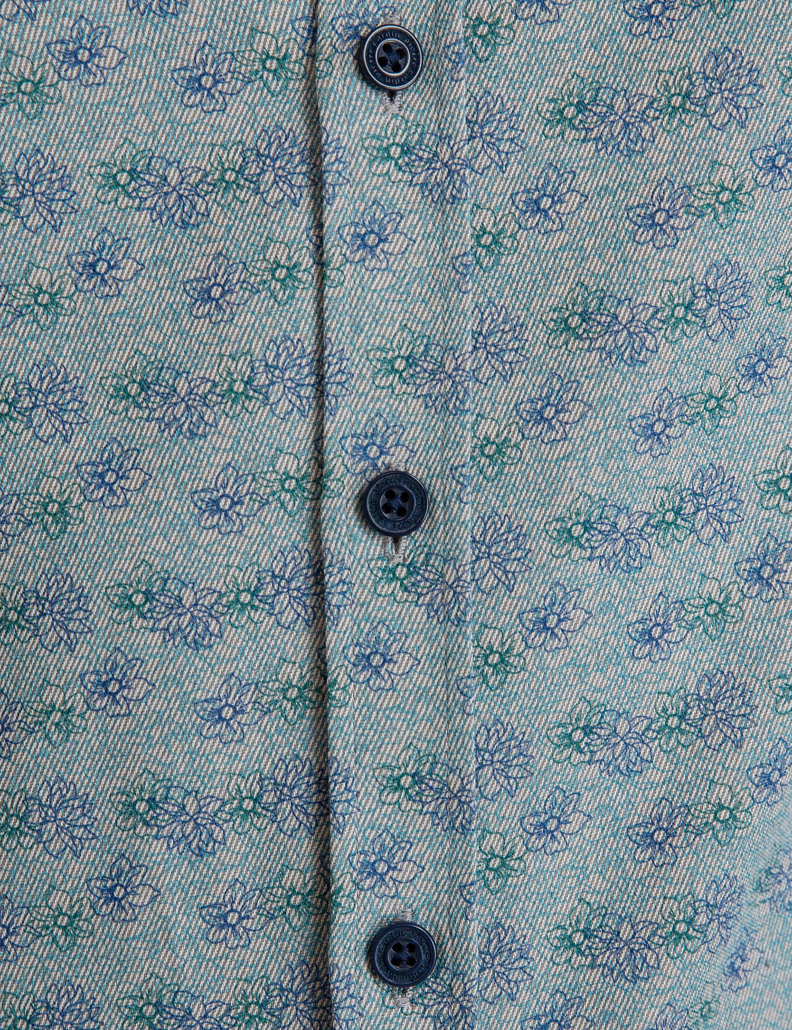 Petrol Mavi Slim Fit Gömlek