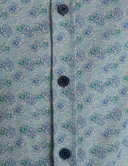 Petrol Mavi Slim Fit Gömlek - 50194969011