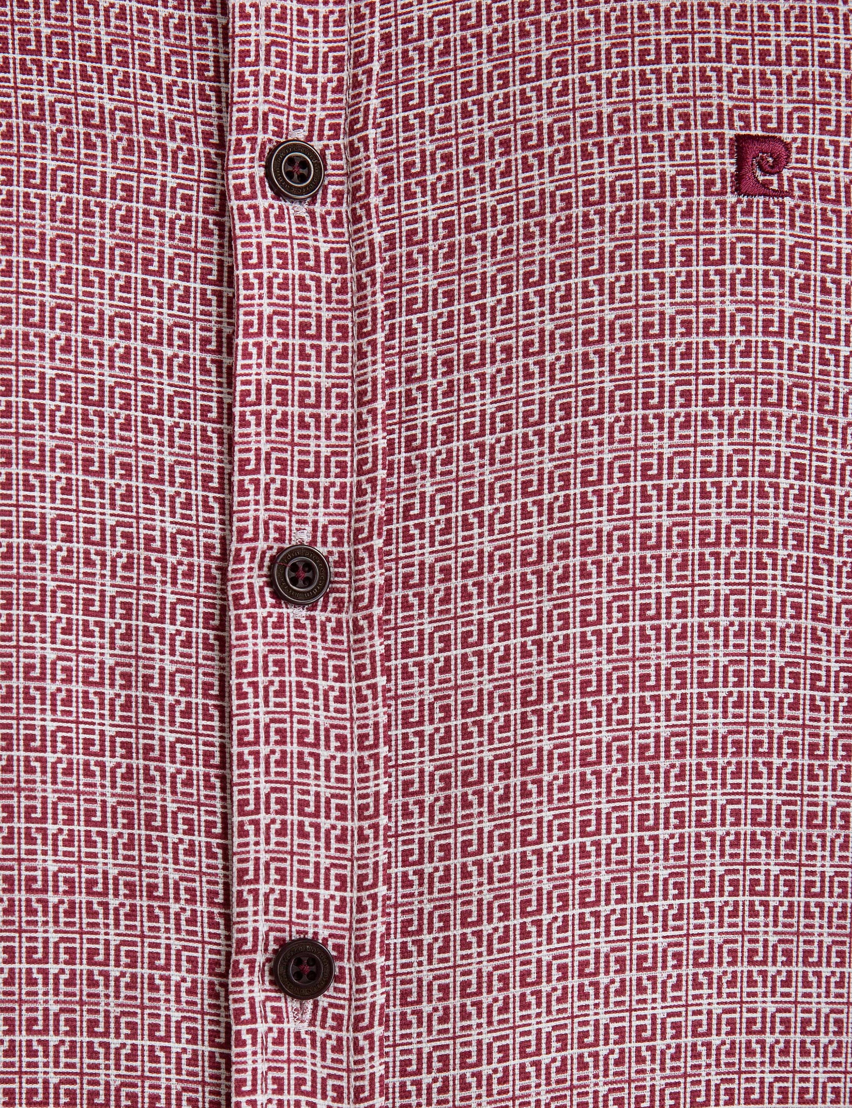 Kırmızı Slim Fit Uzun Kollu Gömlek