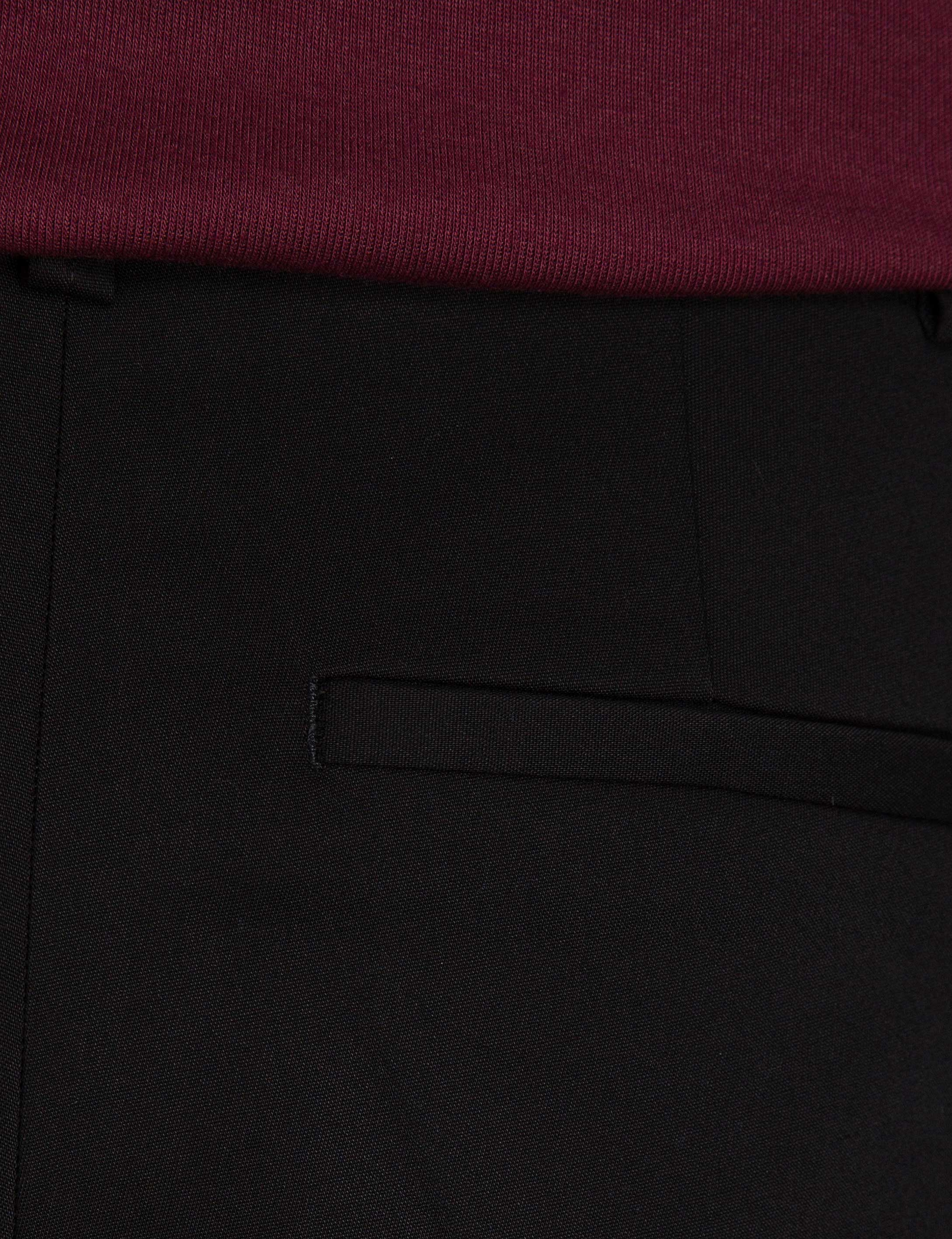Siyah Slim Fit Kumaş Pantolon - Image 5